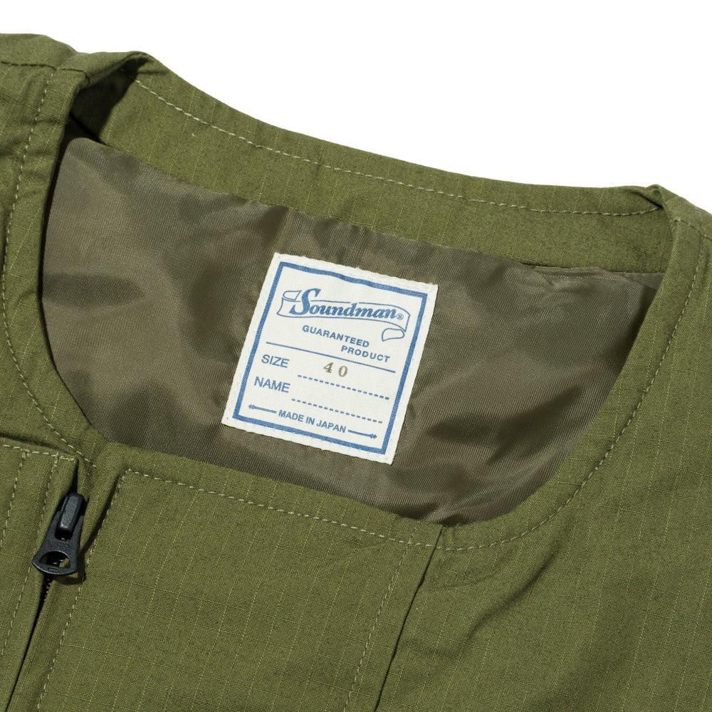Soundman Rank Vest Olive Green-Jacket-Clutch Cafe