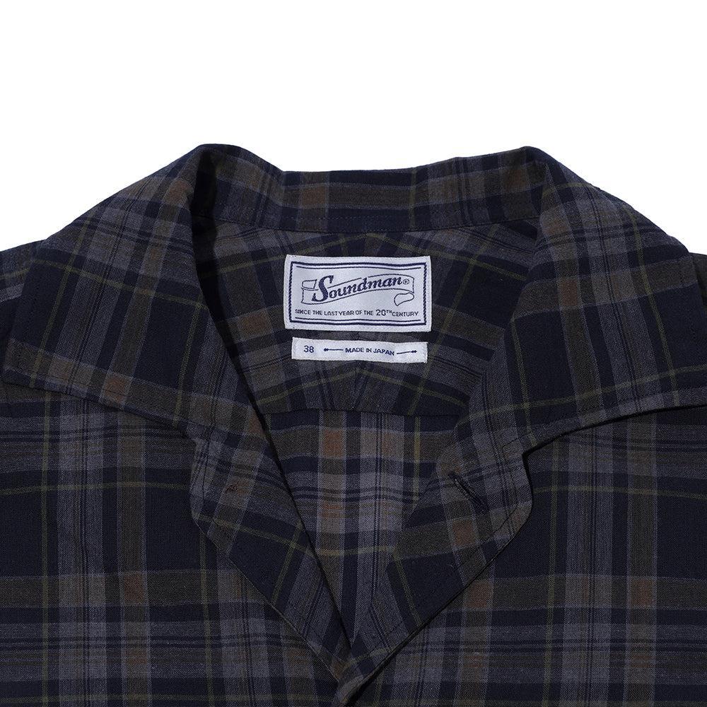 Soundman Shark II Open Collar Shirt Brown-Clutch Cafe