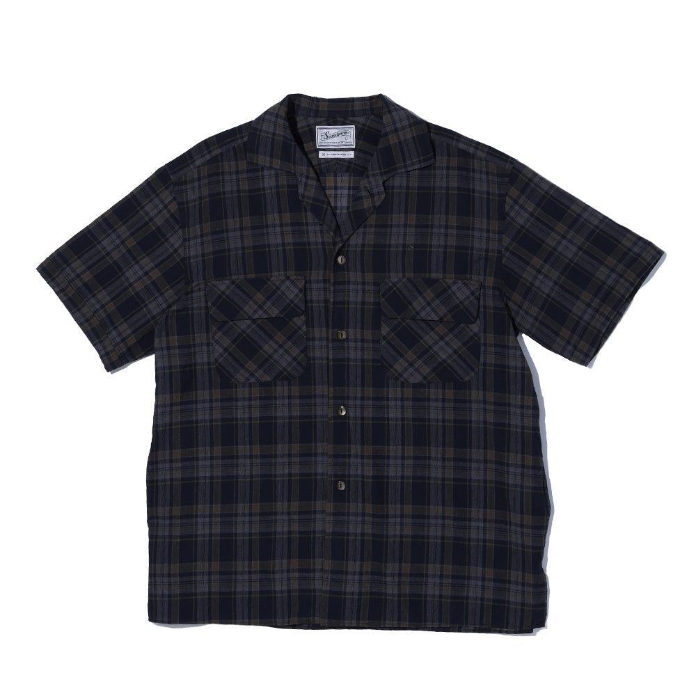 Soundman Shark II Open Collar Shirt Brown-Clutch Cafe