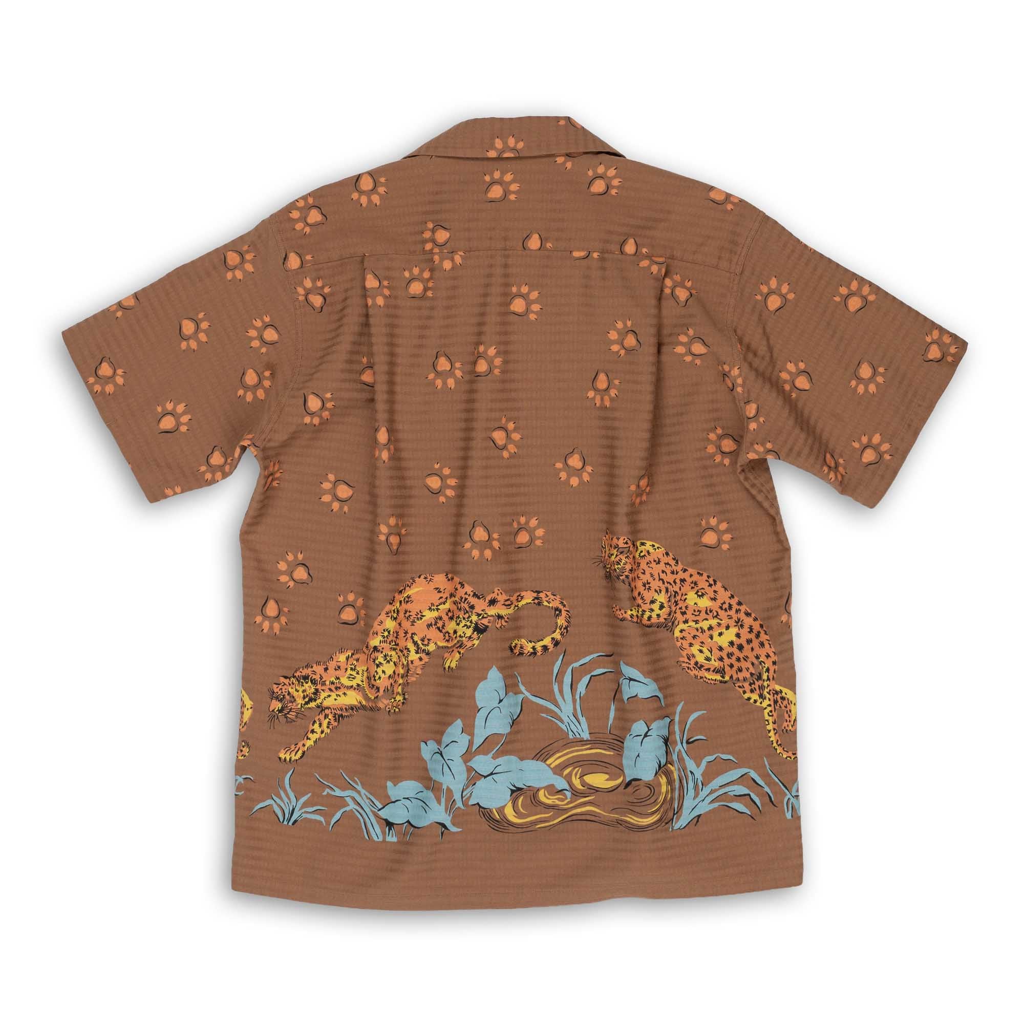 Star of Hollywood Dobby Cotton Leopard Shirt Brown-Shirt-Clutch Cafe