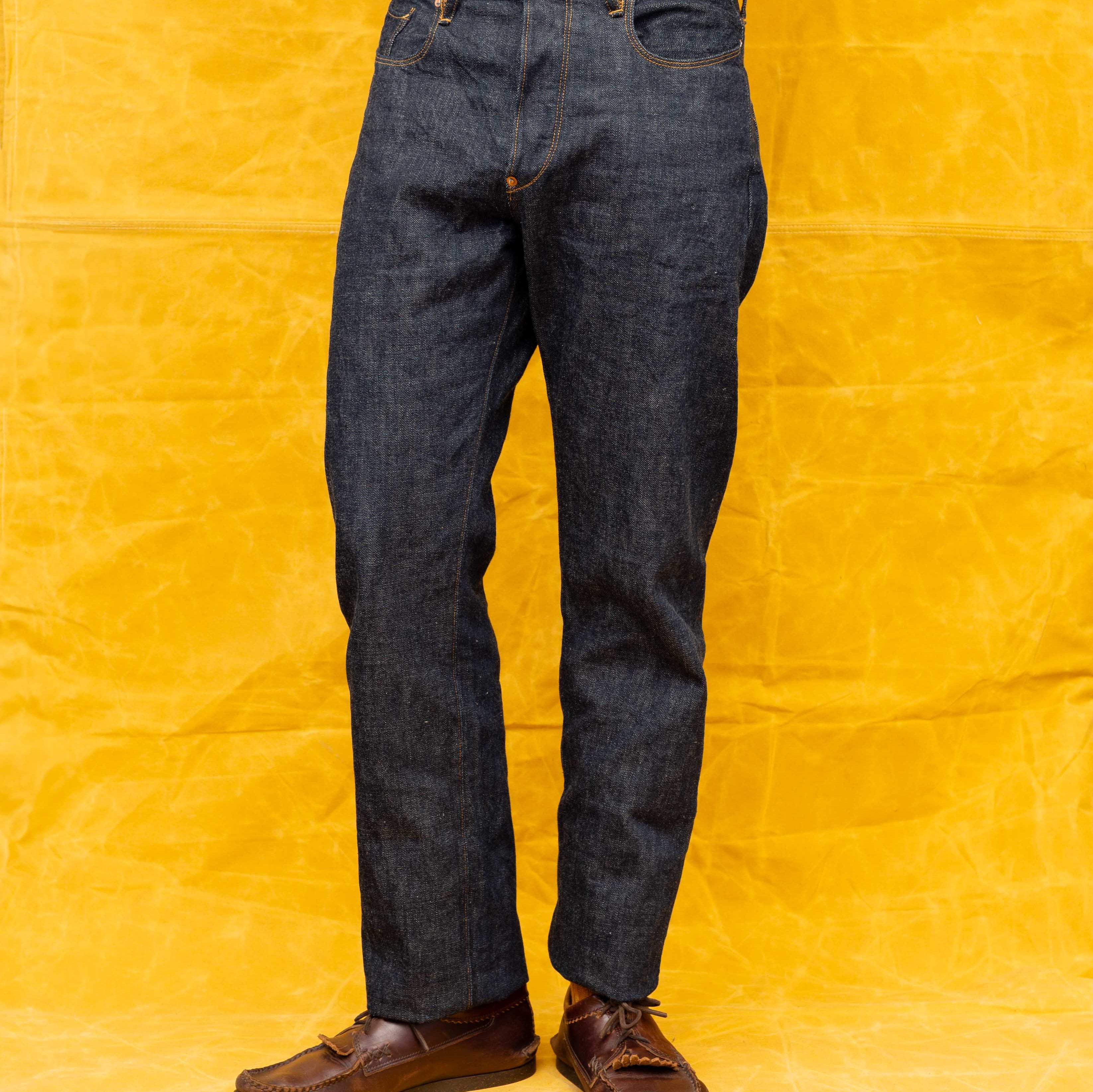 Stevenson Overall 120-OSS 14oz Jean Black-Jeans-Clutch Cafe-selvage denim-selfedge denim