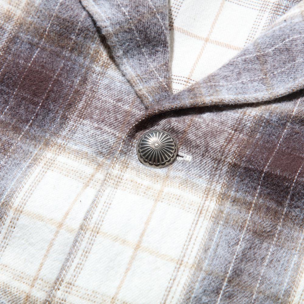 Stevenson Overall Highroller Shirt White x Brown-Shirt-Clutch Cafe