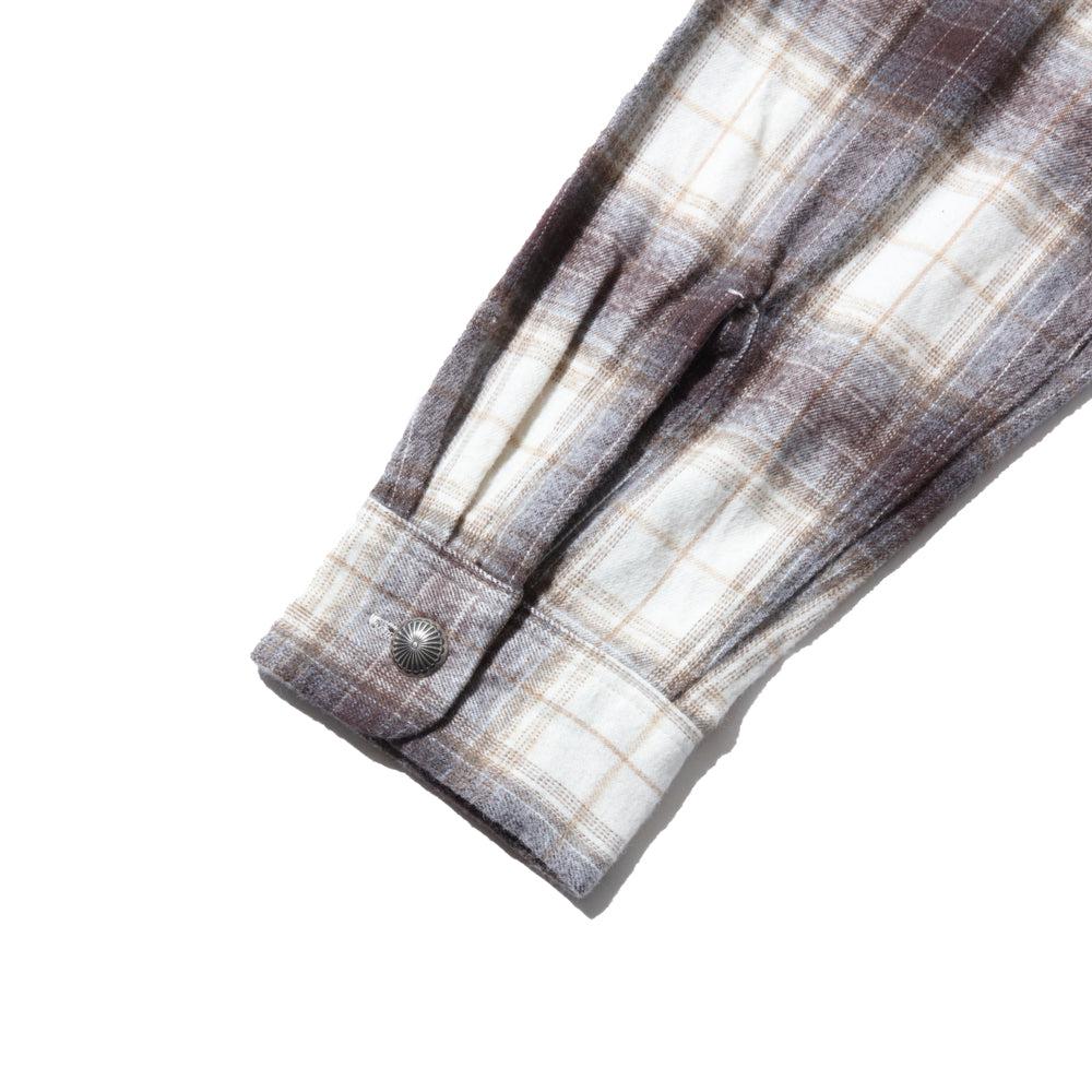 Stevenson Overall Highroller Shirt White x Brown-Shirt-Clutch Cafe