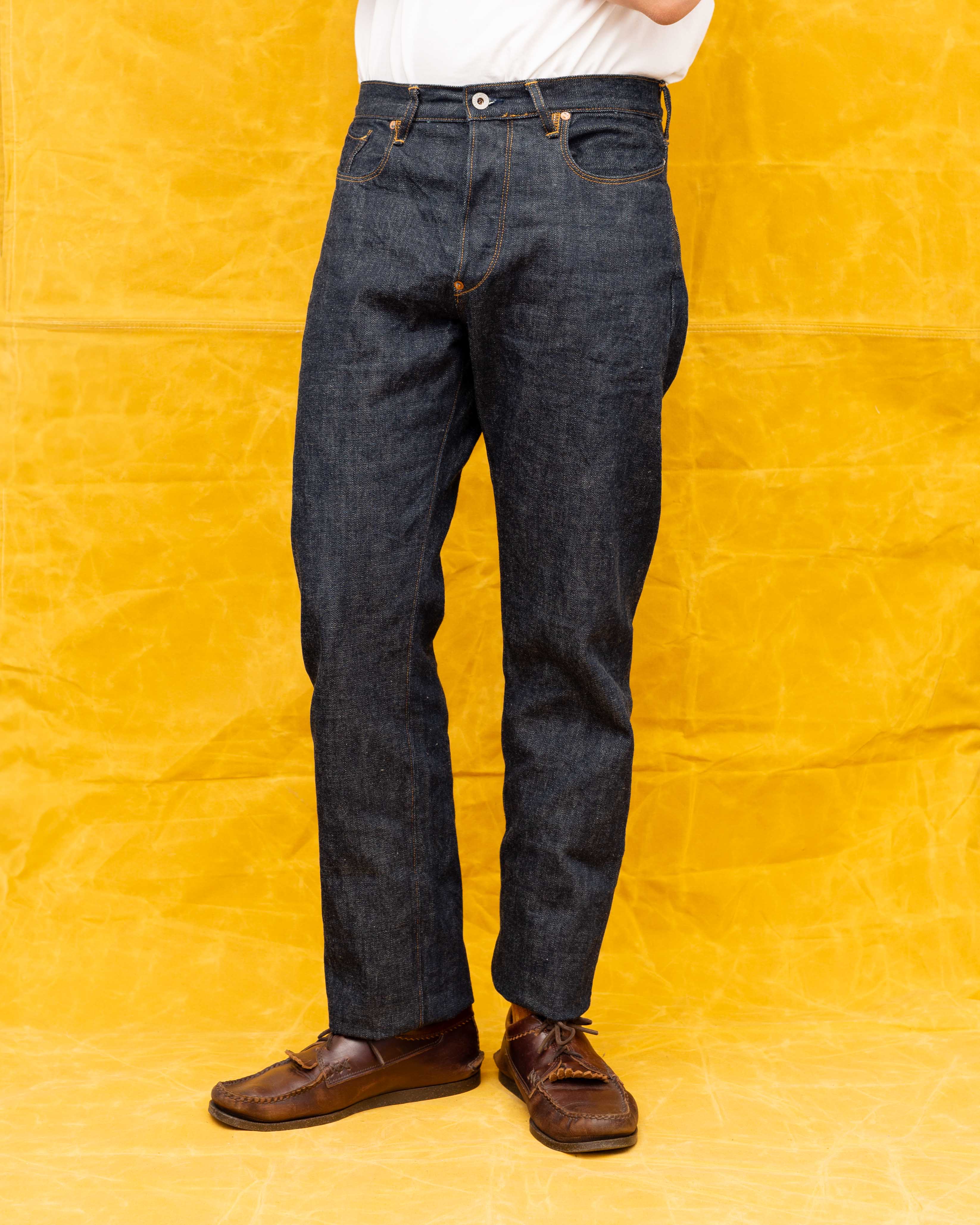 Stevenson Overall 120-OSS 14oz Jean Black-Jeans-Clutch Cafe-selvage denim-selfedge denim
