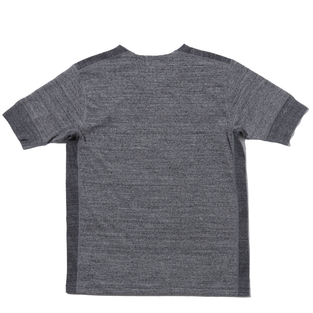 Stevenson Overall Sideflex Loopwheel S/S Henley Heather Grey-Clutch Cafe