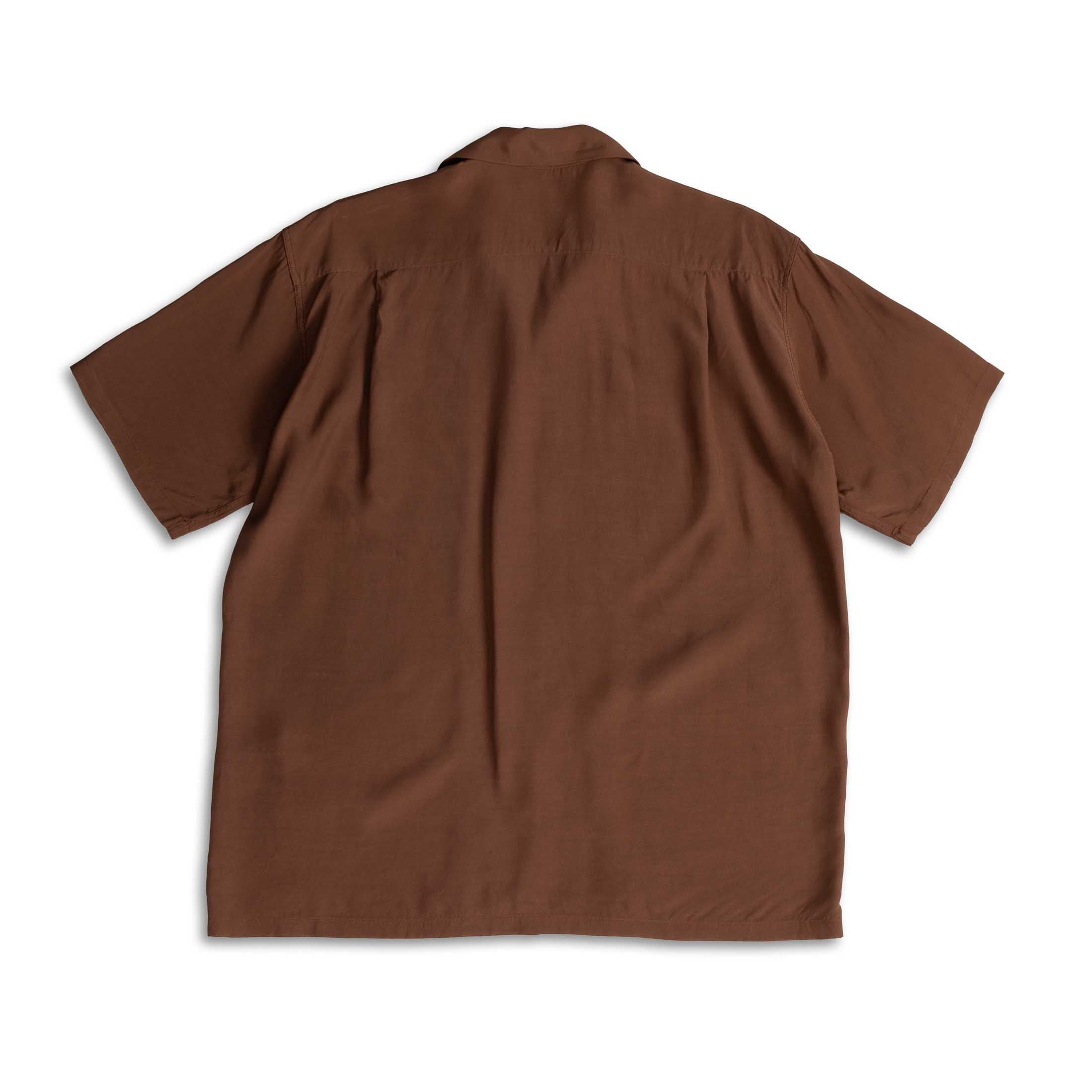 Style Eyes by Toyo Enterprise Plain Bowling S/S Shirt D. Brown-Shirt-Clutch Cafe