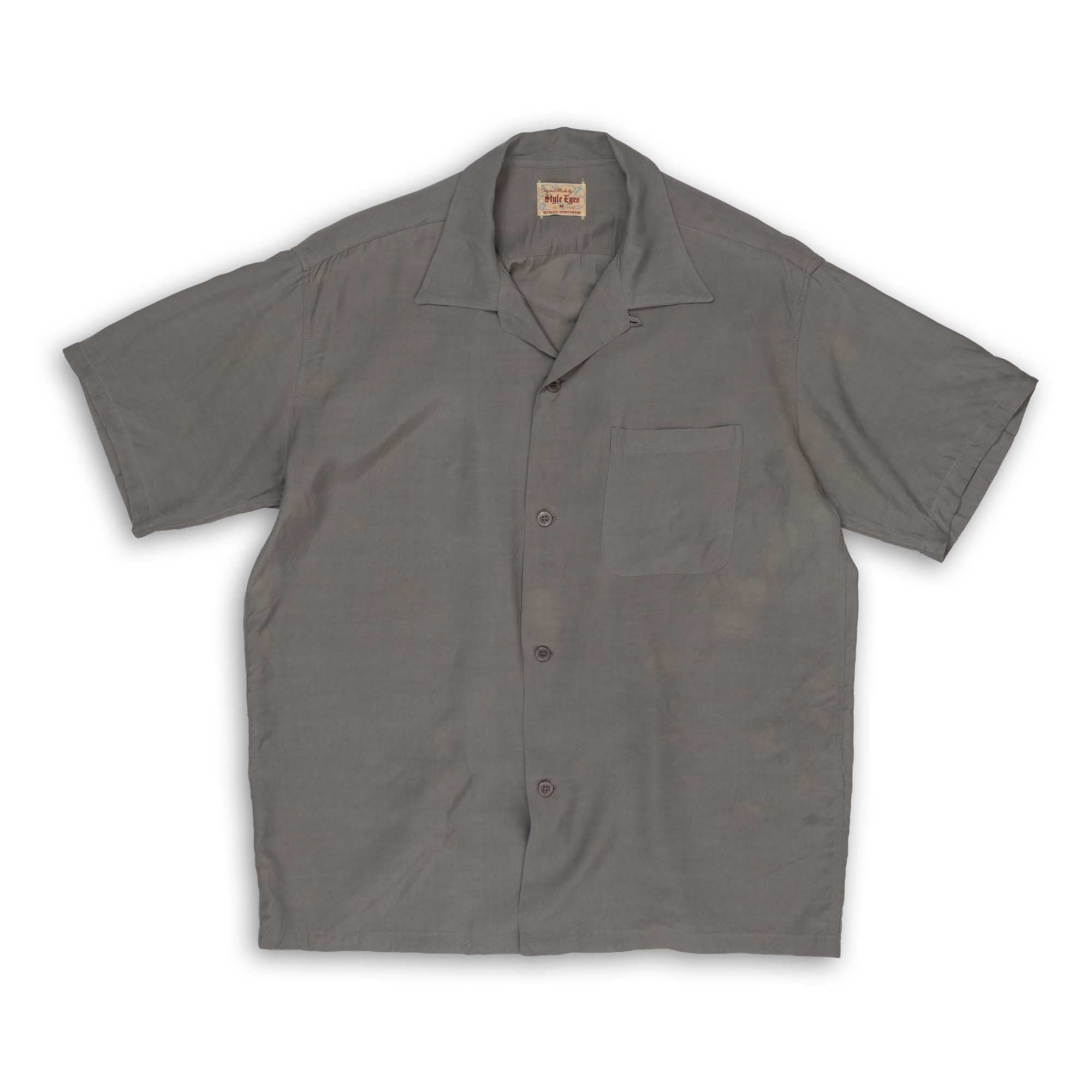 Style Eyes by Toyo Enterprise Plain Bowling S/S Shirt Grey-Shirt-Clutch Cafe
