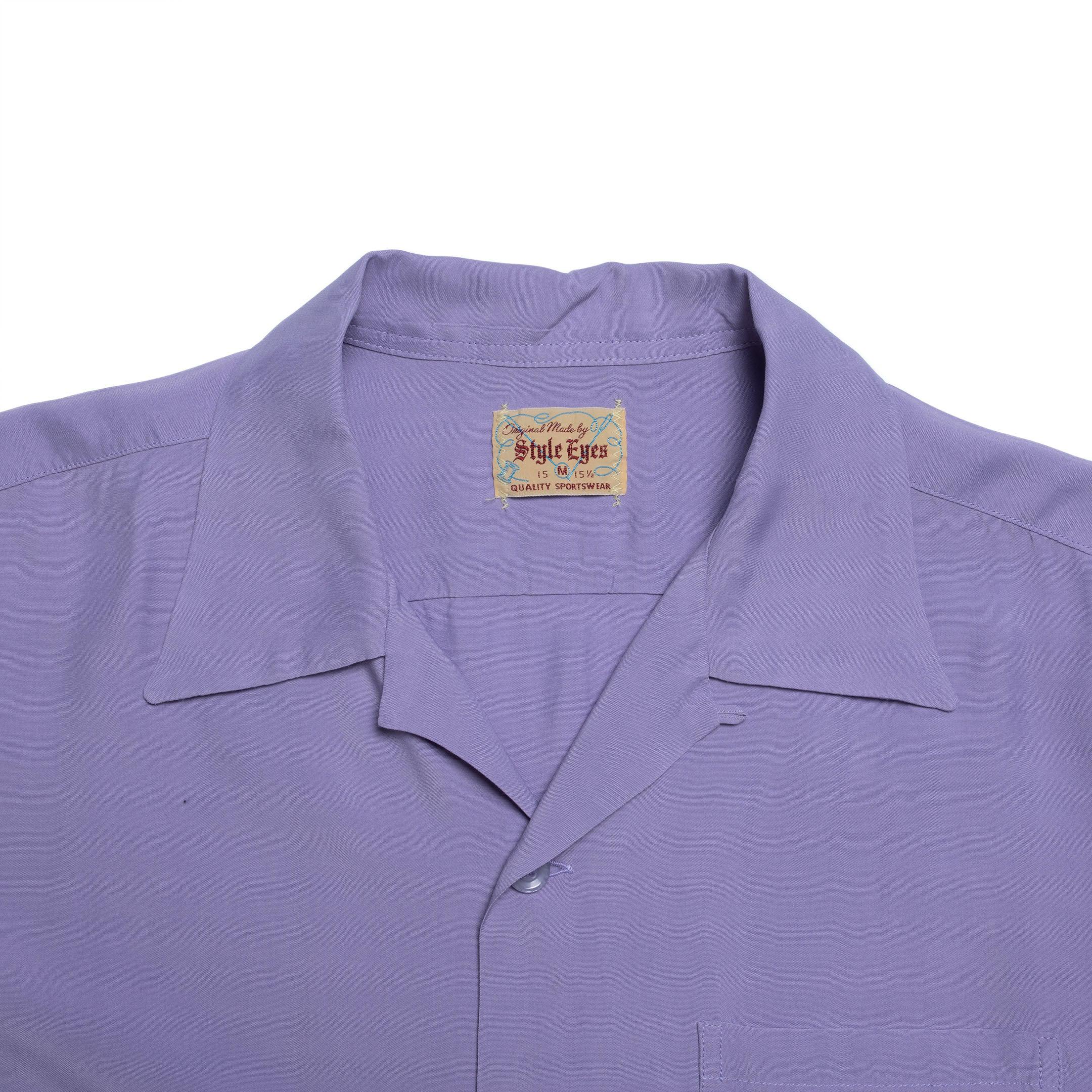 Style Eyes by Toyo Enterprise Plain Bowling S/S Shirt Purple-Shirt-Clutch Cafe