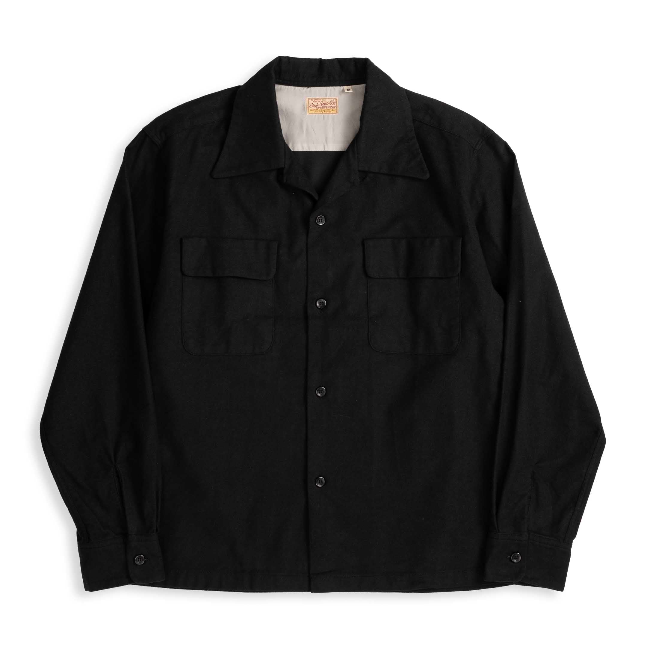 Style Eyes by Toyo Enterprise Plain Flannel Sports Shirt Black-Shirt-Clutch Cafe