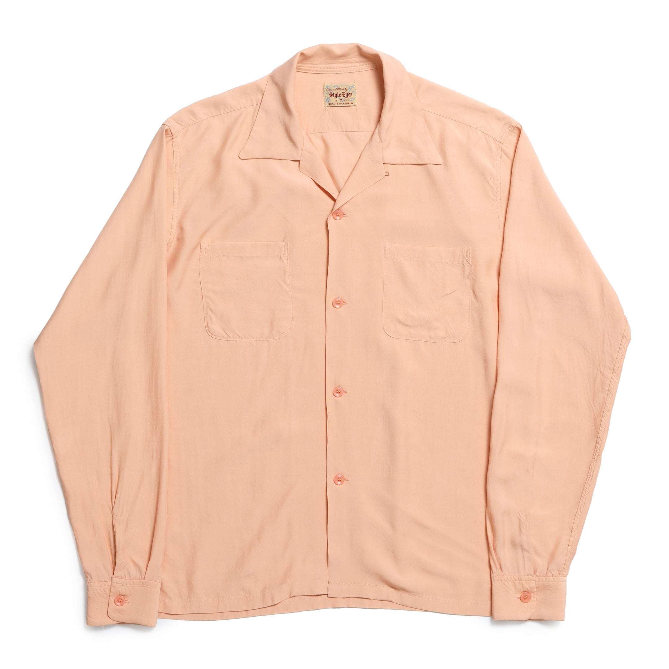 Style Eyes by Toyo Enterprise Plain Rayon Bowling Shirt Pink-Shirt-Clutch Cafe