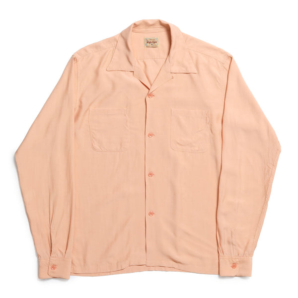 Style Eyes by Toyo Enterprise Plain Rayon Bowling Shirt Pink-Shirt-Clutch Cafe