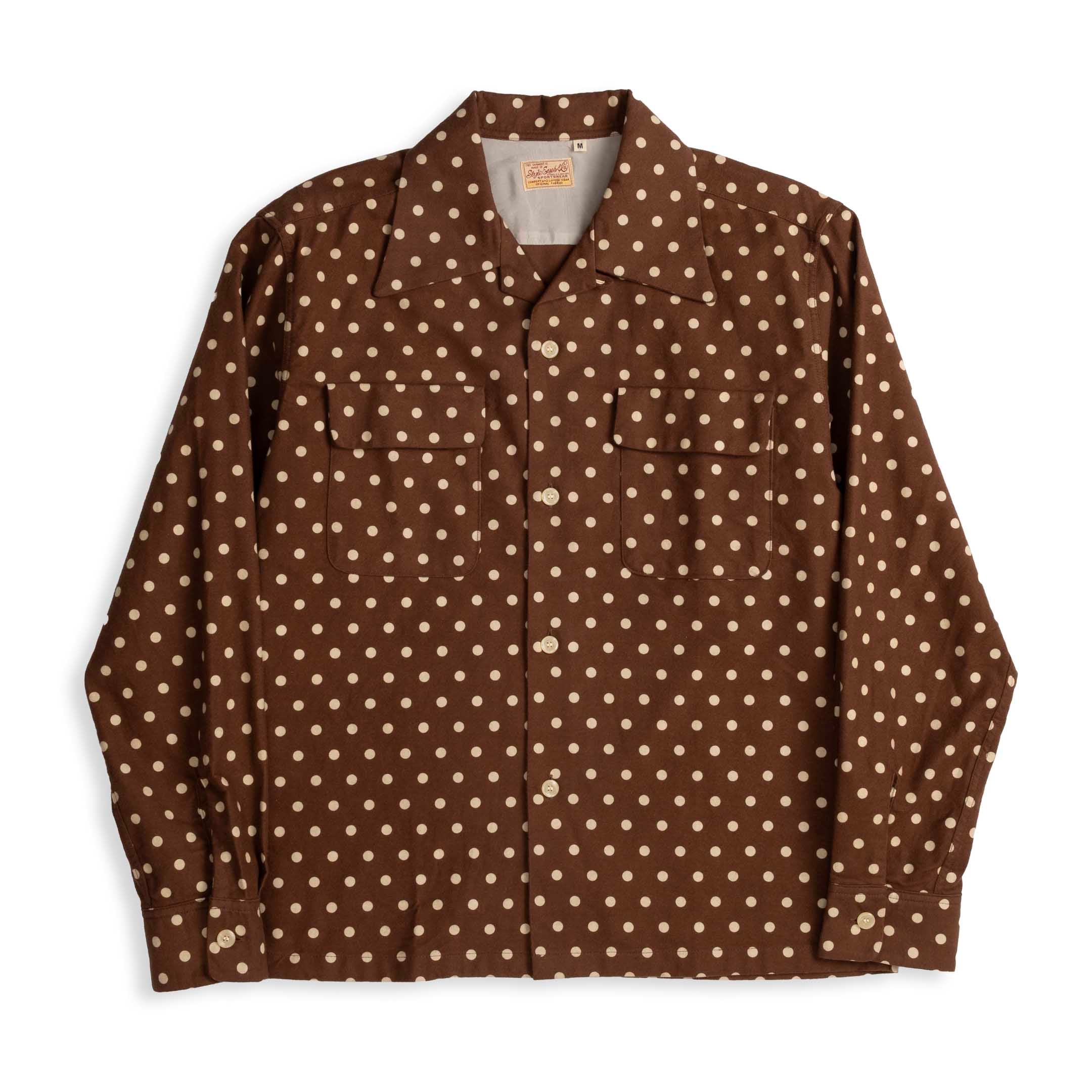 Style Eyes by Toyo Enterprise Polka Dot Shirt Brown-Shirt-Clutch Cafe