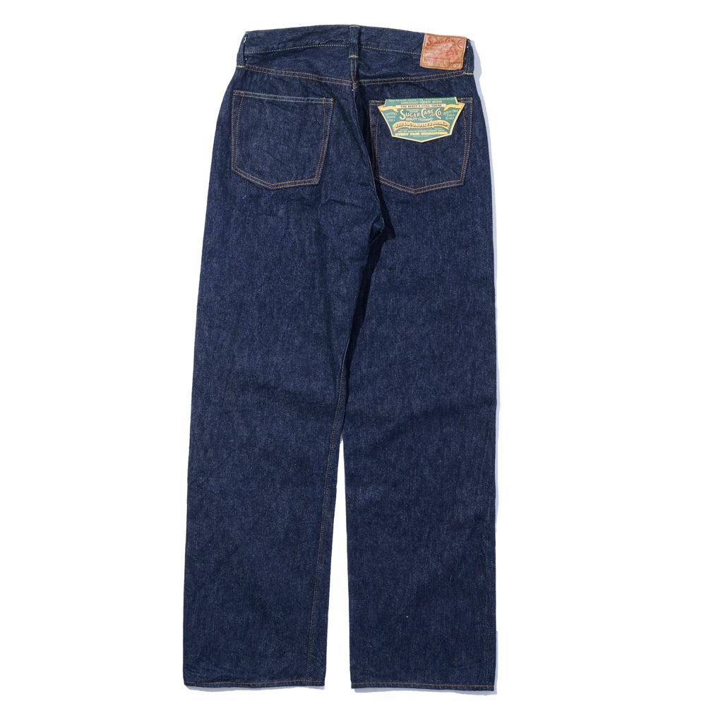 Sugar Cane 2025 13 oz Denim Waist Overalls Wide Leg Jean Indigo-Jean-Clutch Cafe-selvage denim-selfedge denim