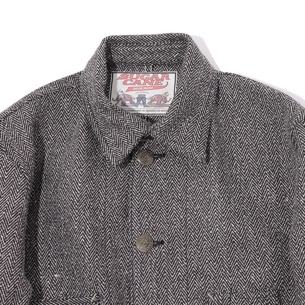 Sugar Cane Fiction Romance 16.7 oz Indigo Tweed Work Jacket-Jacket-Clutch Cafe