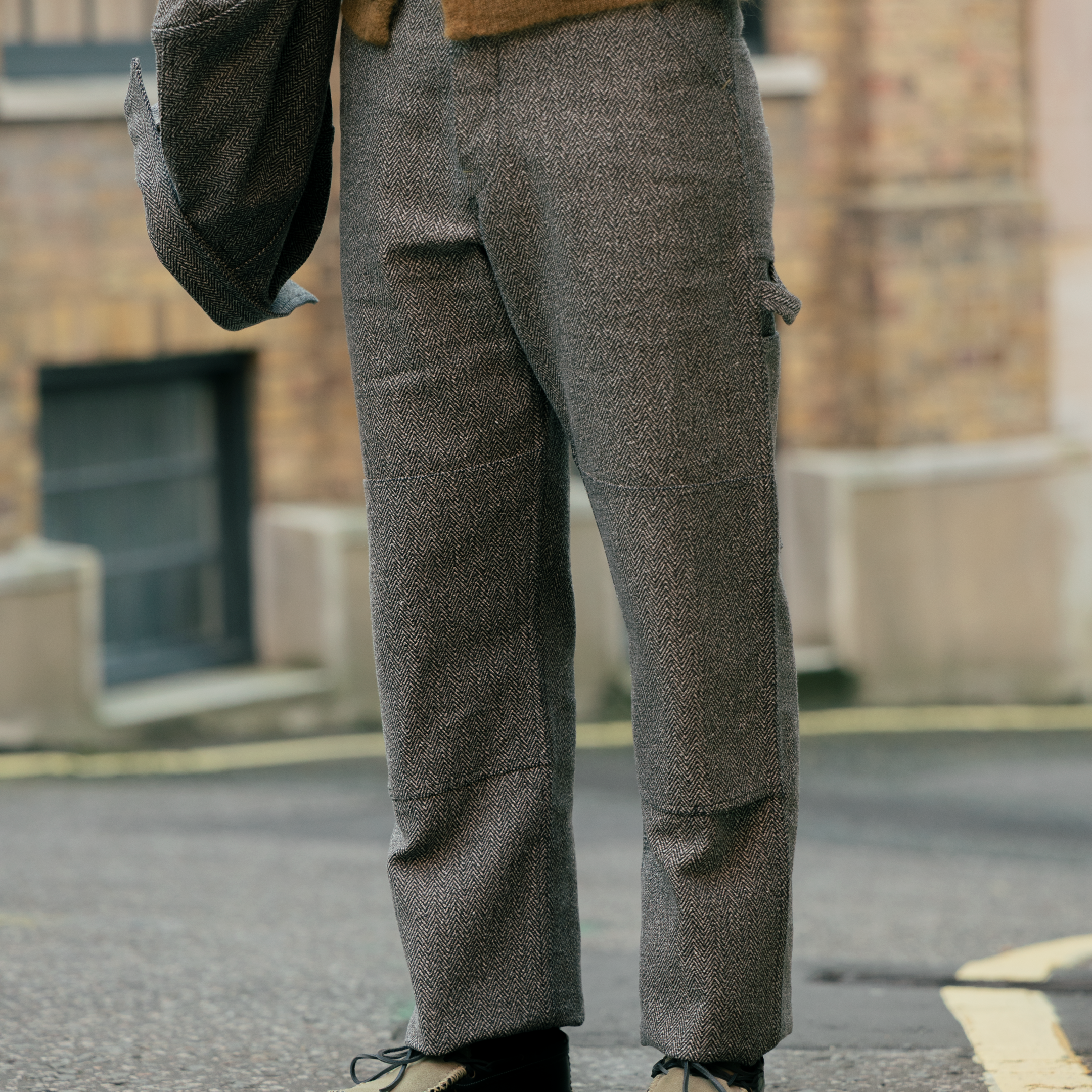 Sugar Cane Fiction Romance 16.7 oz Indigo Tweed Work Pants-Trousers-Clutch Cafe