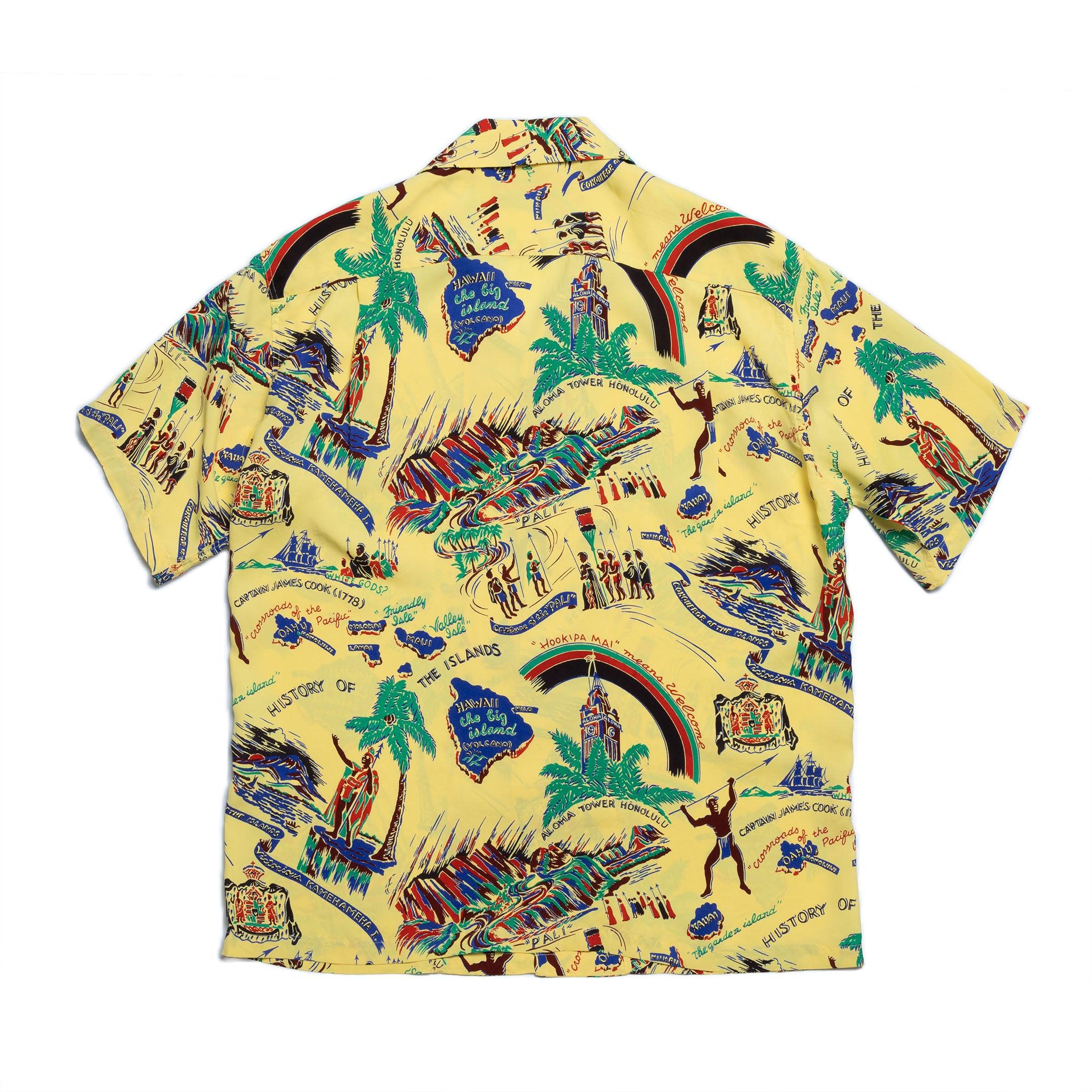Sun Surf History Of The Islands Hawaiian Shirt Yellow-Hawaiian Shirt-Clutch Cafe