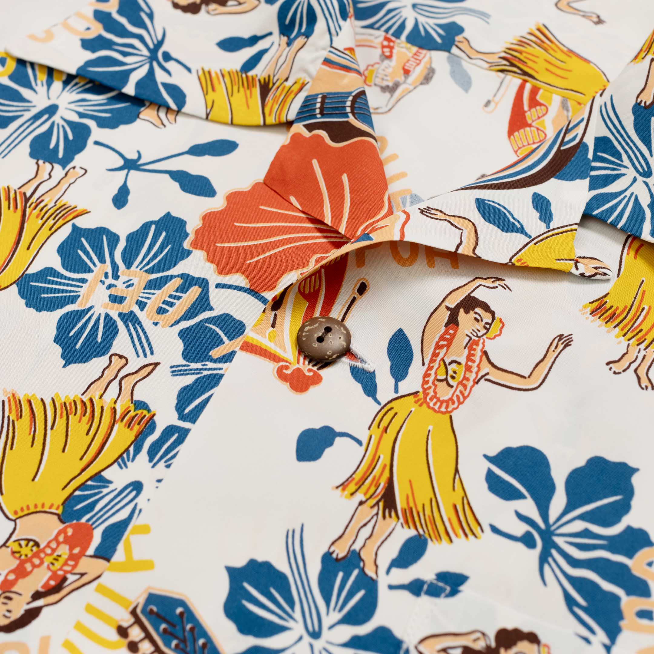 Sun Surf Lovely Hula Hands Hawaiian Shirt Off White-Shirt-Clutch Cafe