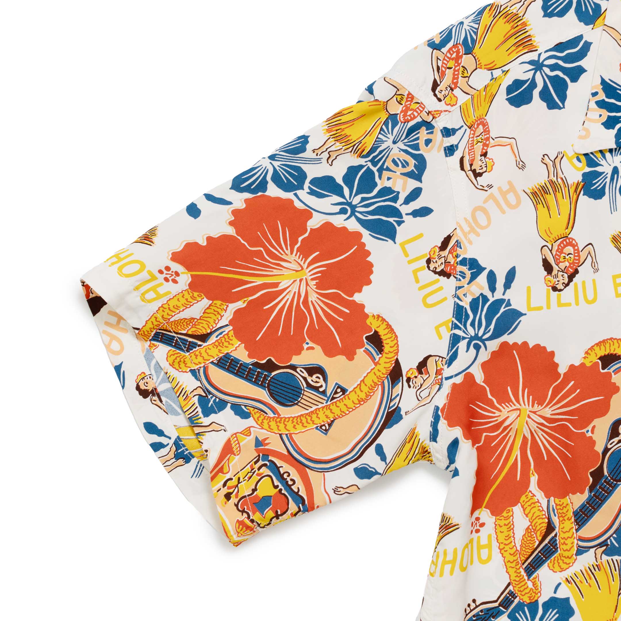 Sun Surf Lovely Hula Hands Hawaiian Shirt Off White-Shirt-Clutch Cafe