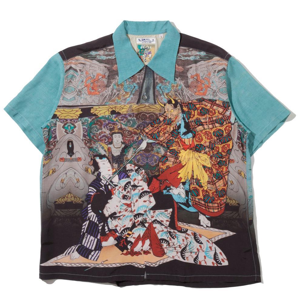 Sun Surf × Yoshitoshi Tsukioka Special Edition Hawaiian Shirt 'Murasaki Inaka Genji'-Hawaiian Shirt-Clutch Cafe