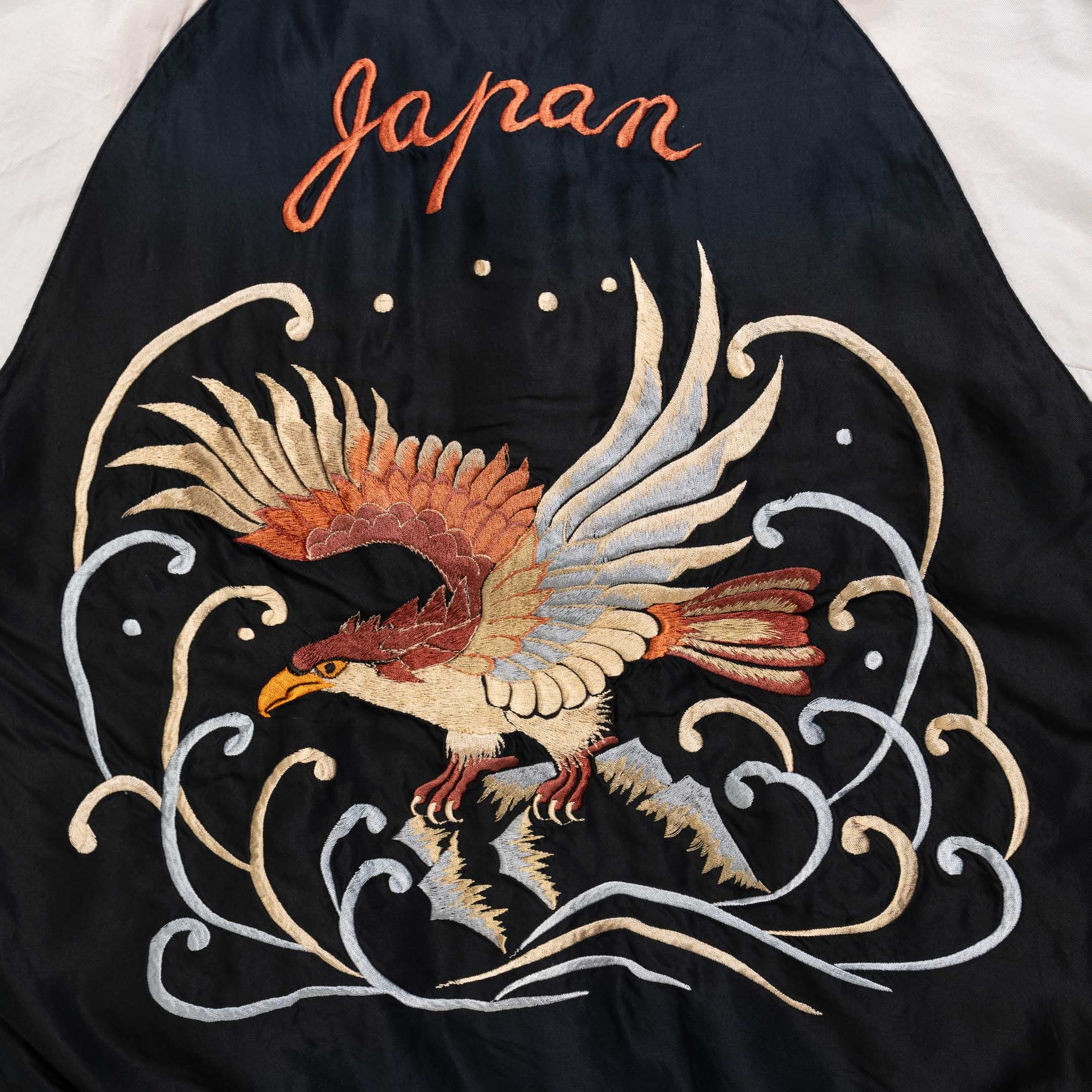 Tailor Toyo Acetate Suka 'Aging' Eagle x Dragon Black-Scarf-Clutch Cafe