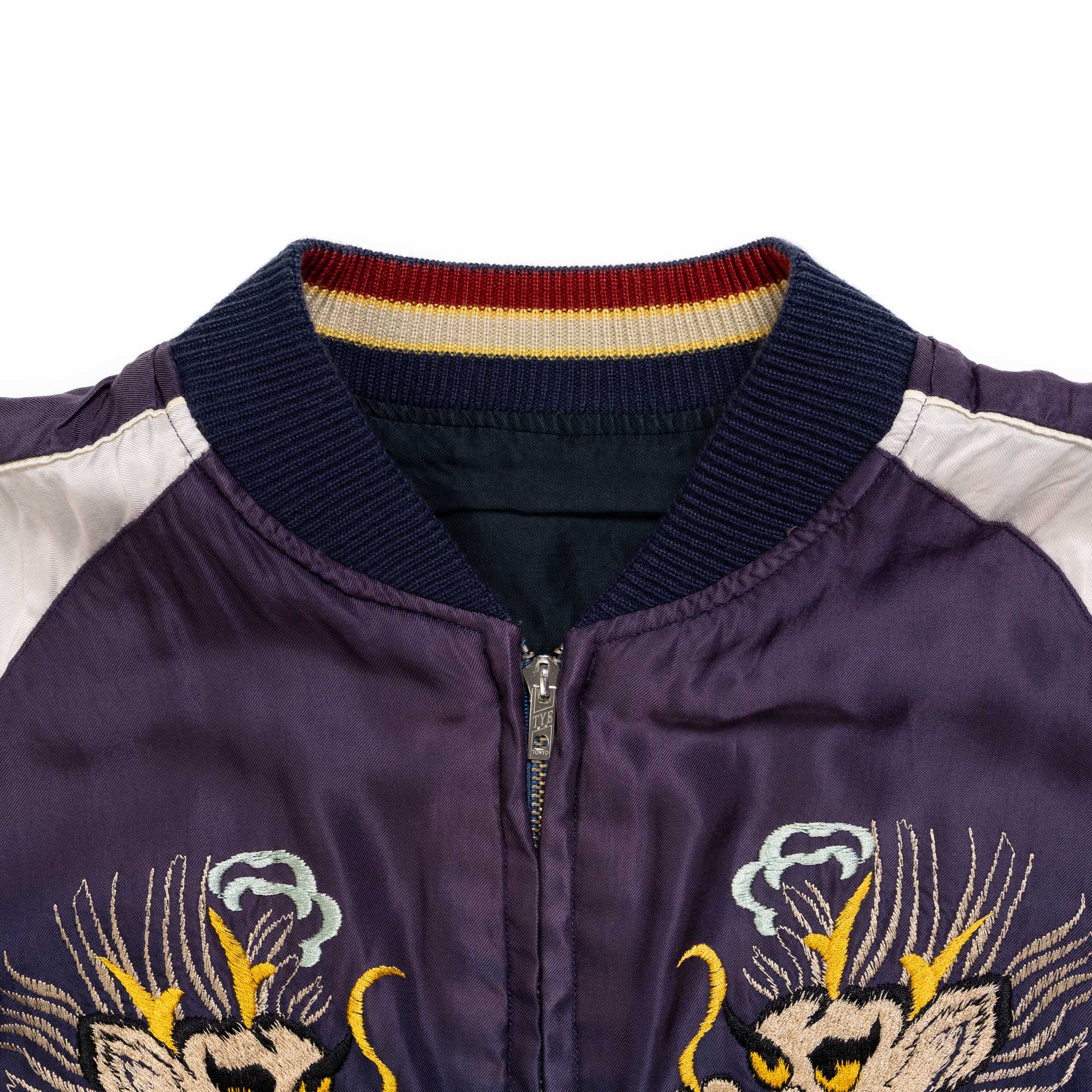 Tailor Toyo Acetate Suka 'Aging' Eagle x Dragon Black-Scarf-Clutch Cafe