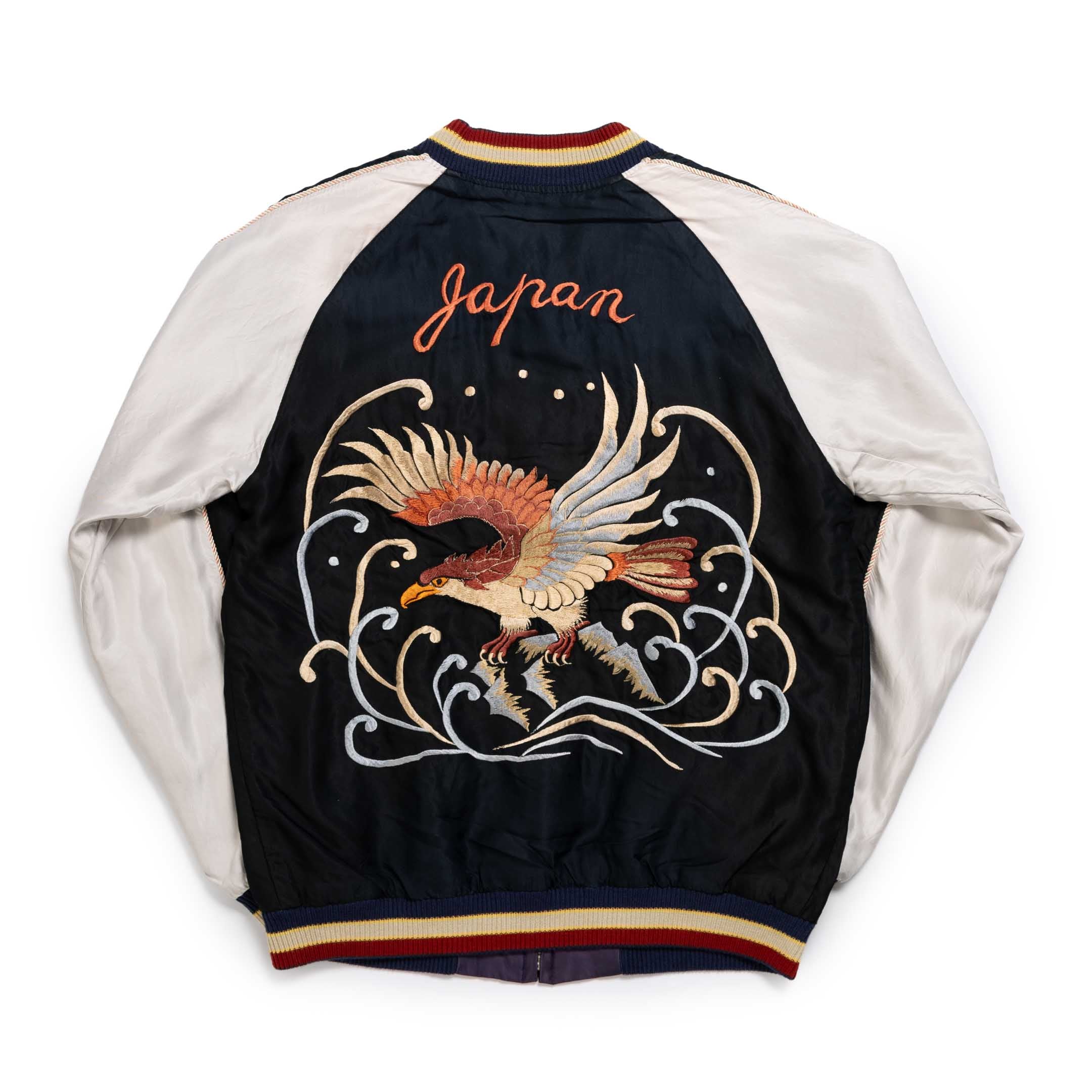 Tailor Toyo Acetate Suka 'Aging' Eagle x Dragon Black-Scarf-Clutch Cafe