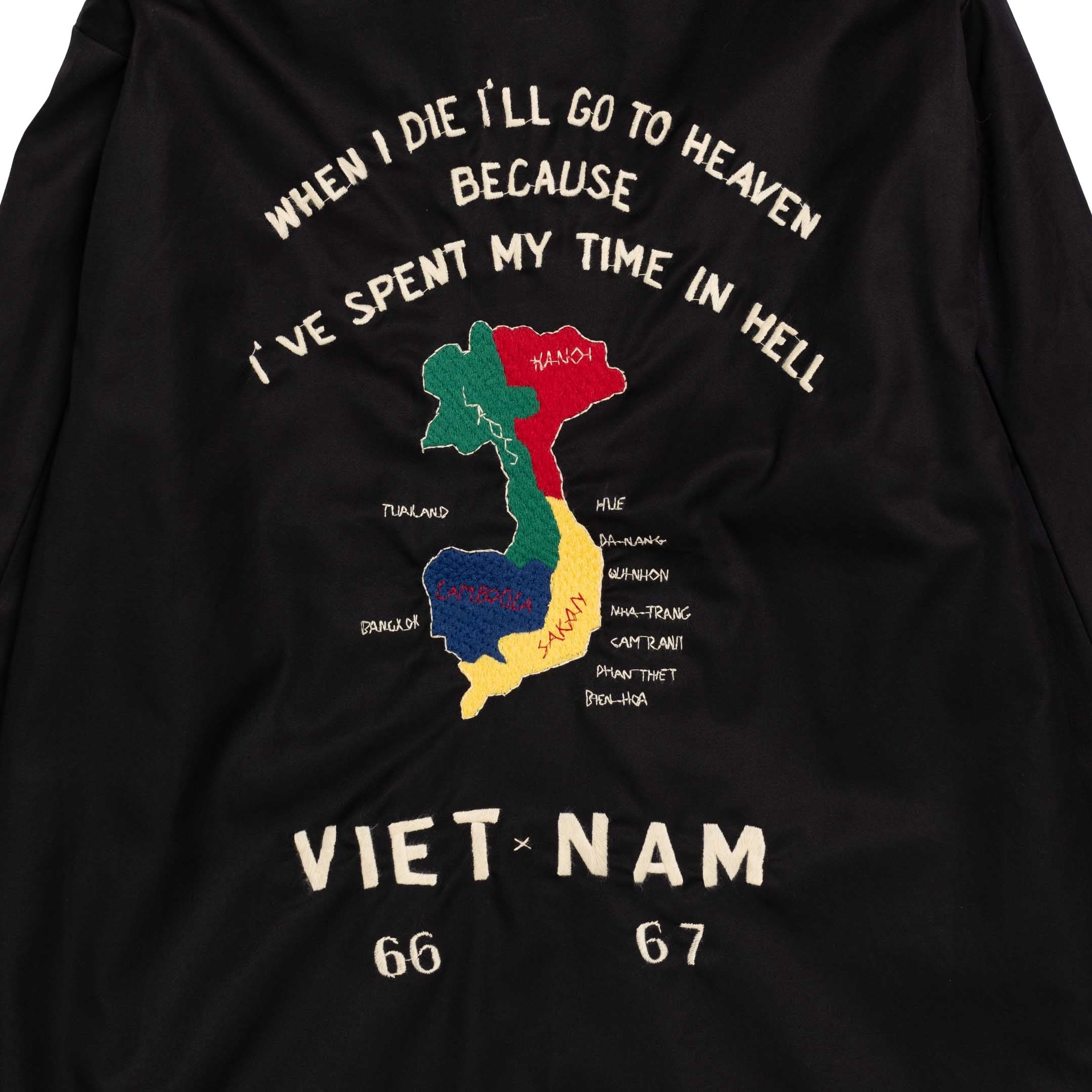 Tailor Toyo Cotton Vietnam Map Jacket Black-Jacket-Clutch Cafe