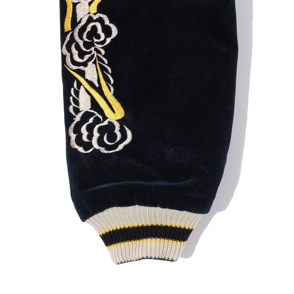 Tailor Toyo Late 1950's Style Velveteen Souvenir Jacket Roaring Tiger x Japan Map-JACKET-Clutch Cafe