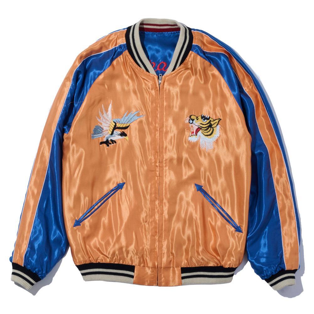 Tailor Toyo Mid 1950s Style Souvenir Jacket Tiger Head x Japan Map-Jacket-Clutch Cafe