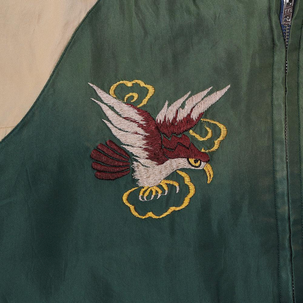 Tailor Toyo Snake & Skull Souvenir Jacket (Ageing Model) Navy x Green-Jacket-Clutch Cafe