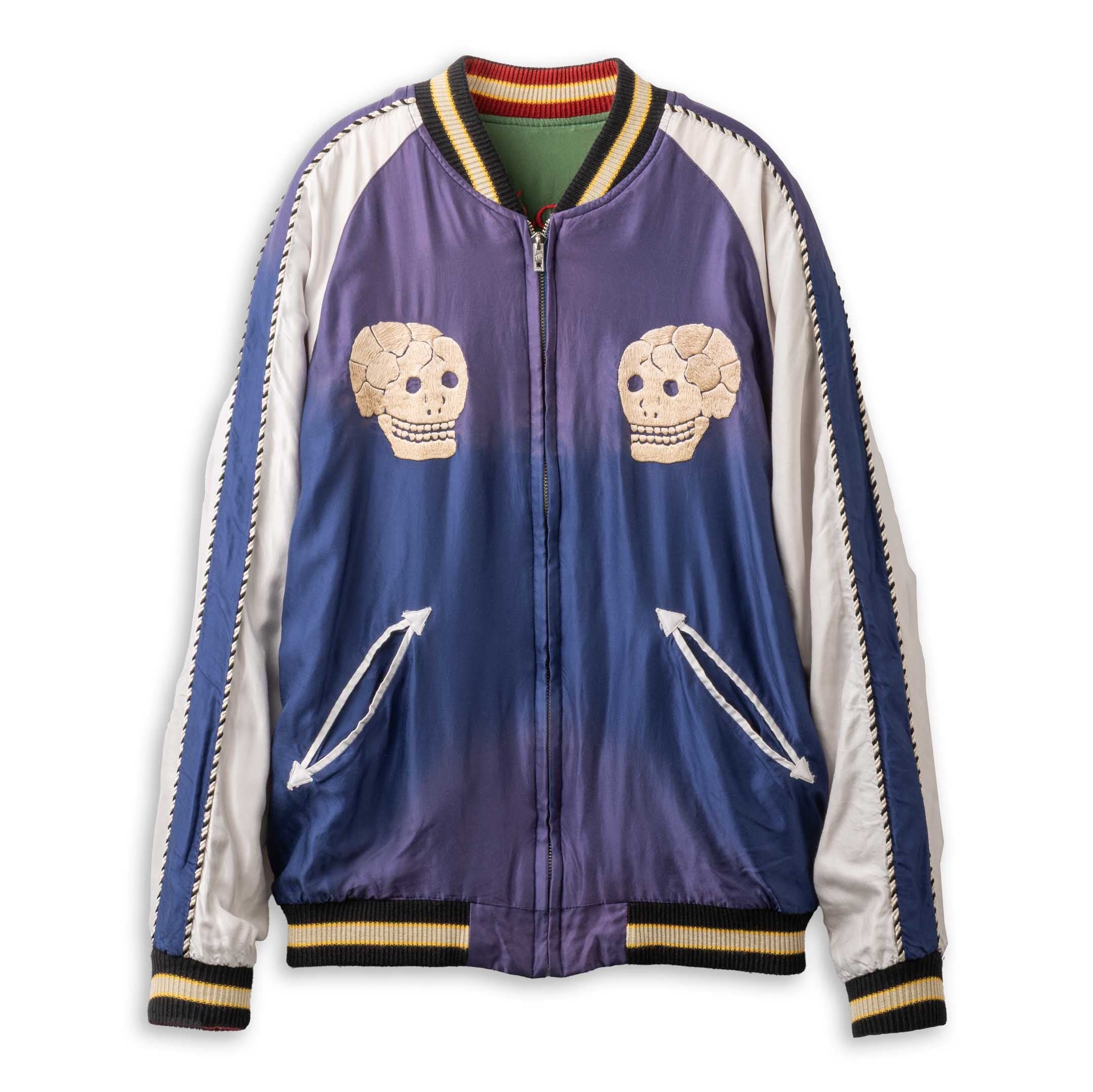 Tailor Toyo Snake & Skull Souvenir Jacket (Ageing Model) Navy x Green-Jacket-Clutch Cafe