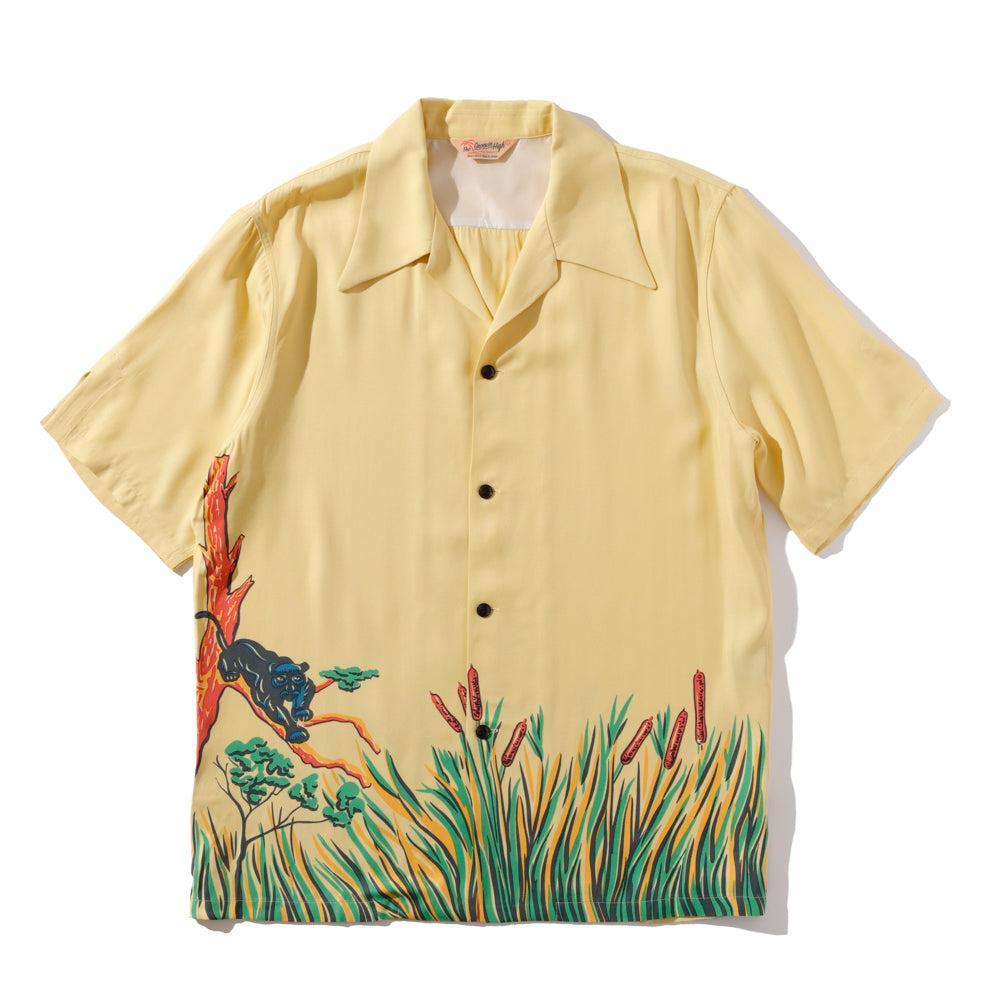 The Groovin High 1940's Beach Shirt Yellow-Shirt-Clutch Cafe