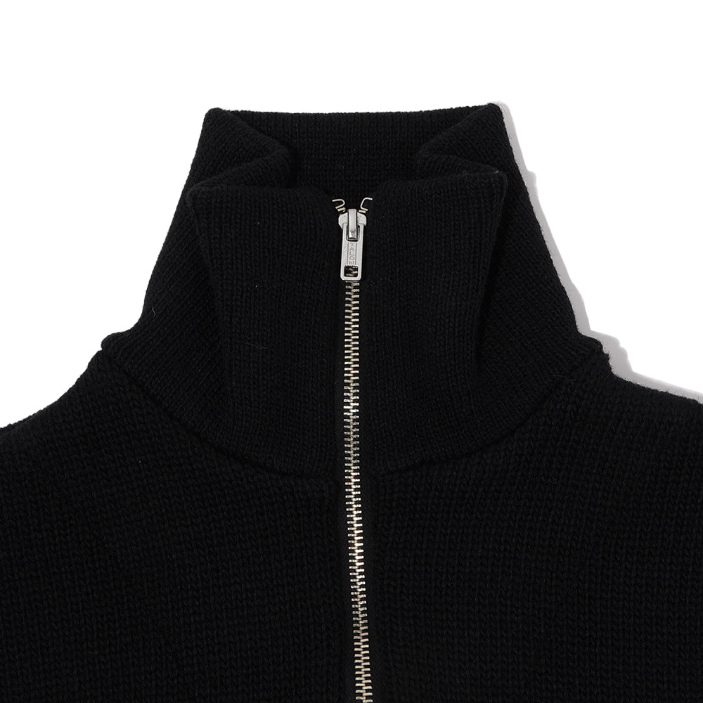 The Groovin High 1940's Zip-Up Knit Black-Knitwear-Clutch Cafe