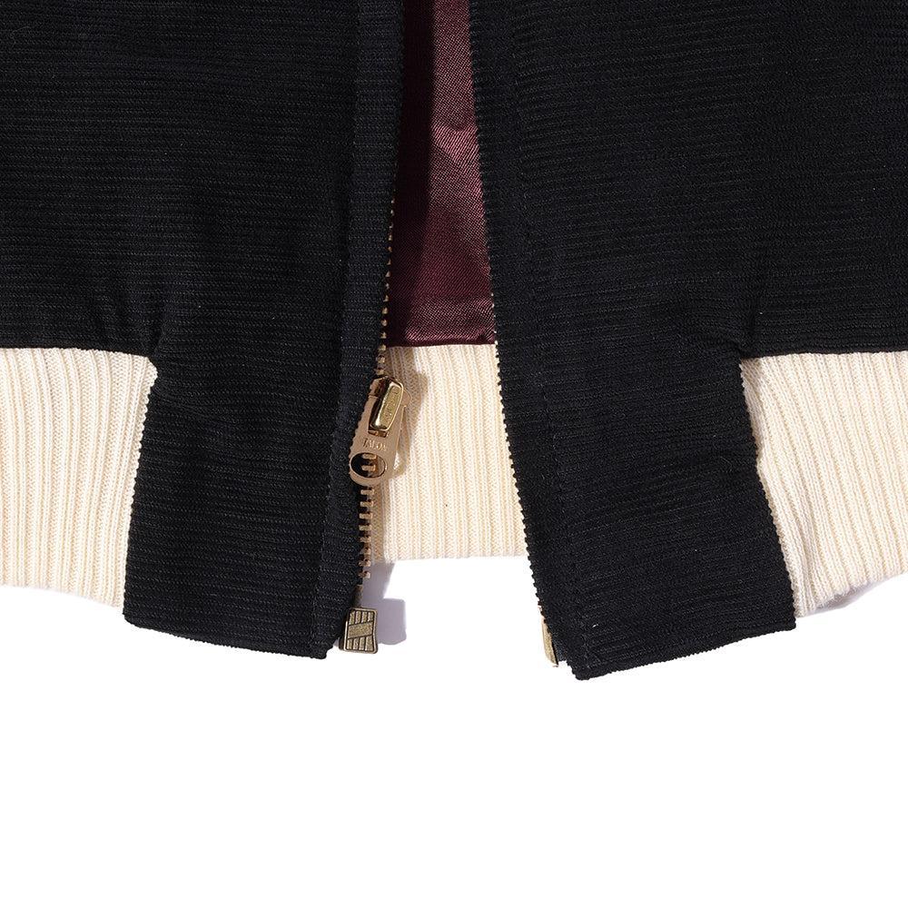 The Groovin High 1950's Corduroy Blouson Black-Jacket-Clutch Cafe