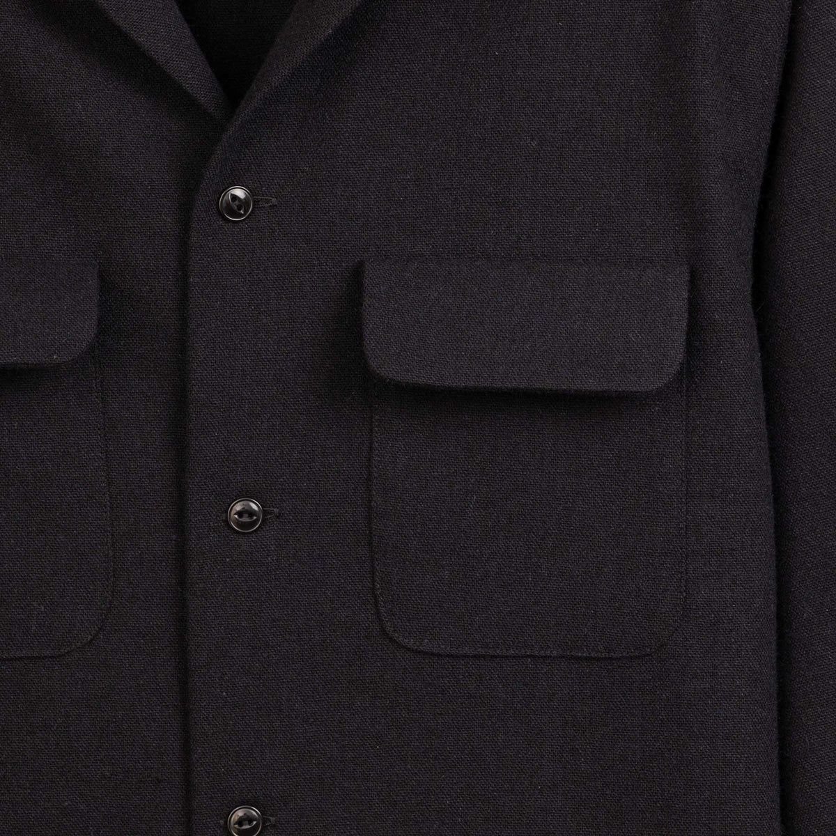 The Groovin High 1950s Long-Sleeve Wool Shirt Black-Shirt-Clutch Cafe