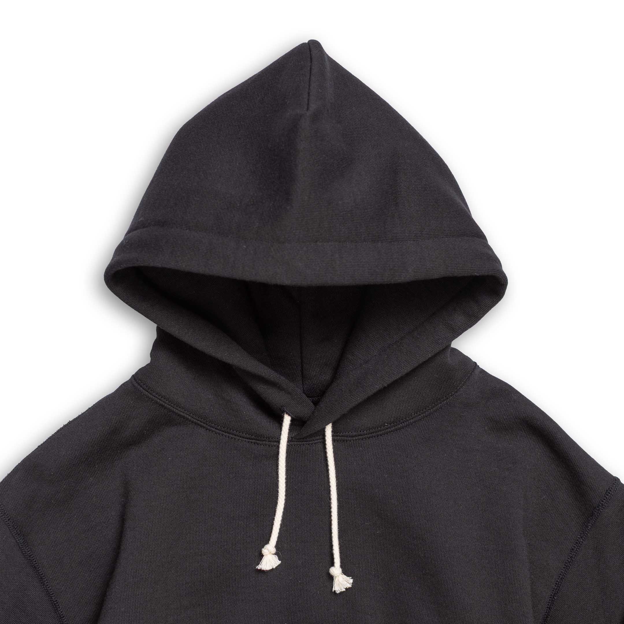 The Real McCoy's 12 oz. Ball Park Hooded Sweatshirt Black-Hooded Sweatshirt-Clutch Cafe