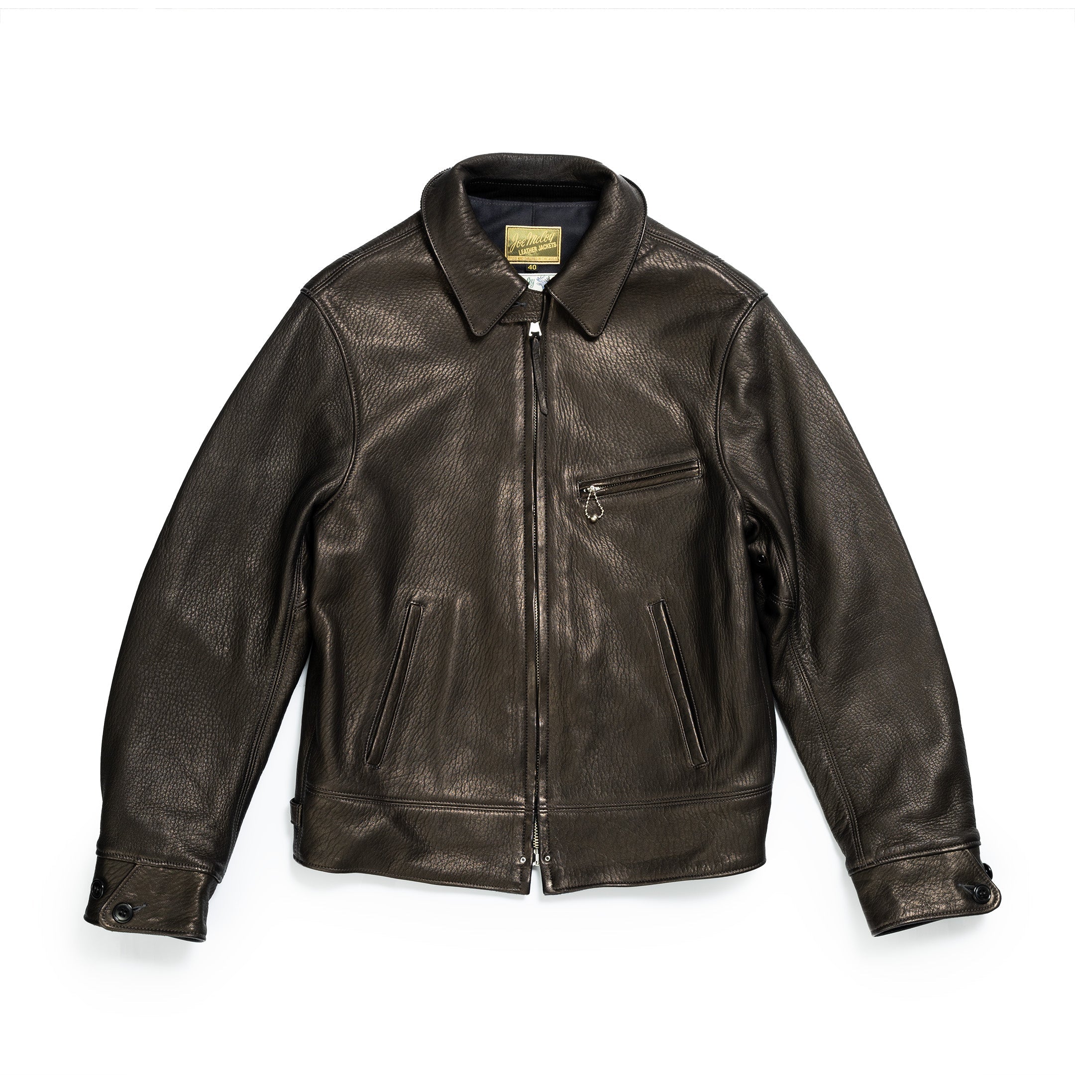 The Real McCoy's 30s Sports Jacket / Freeman Deerskin Black-Leather Jacket-Clutch Cafe