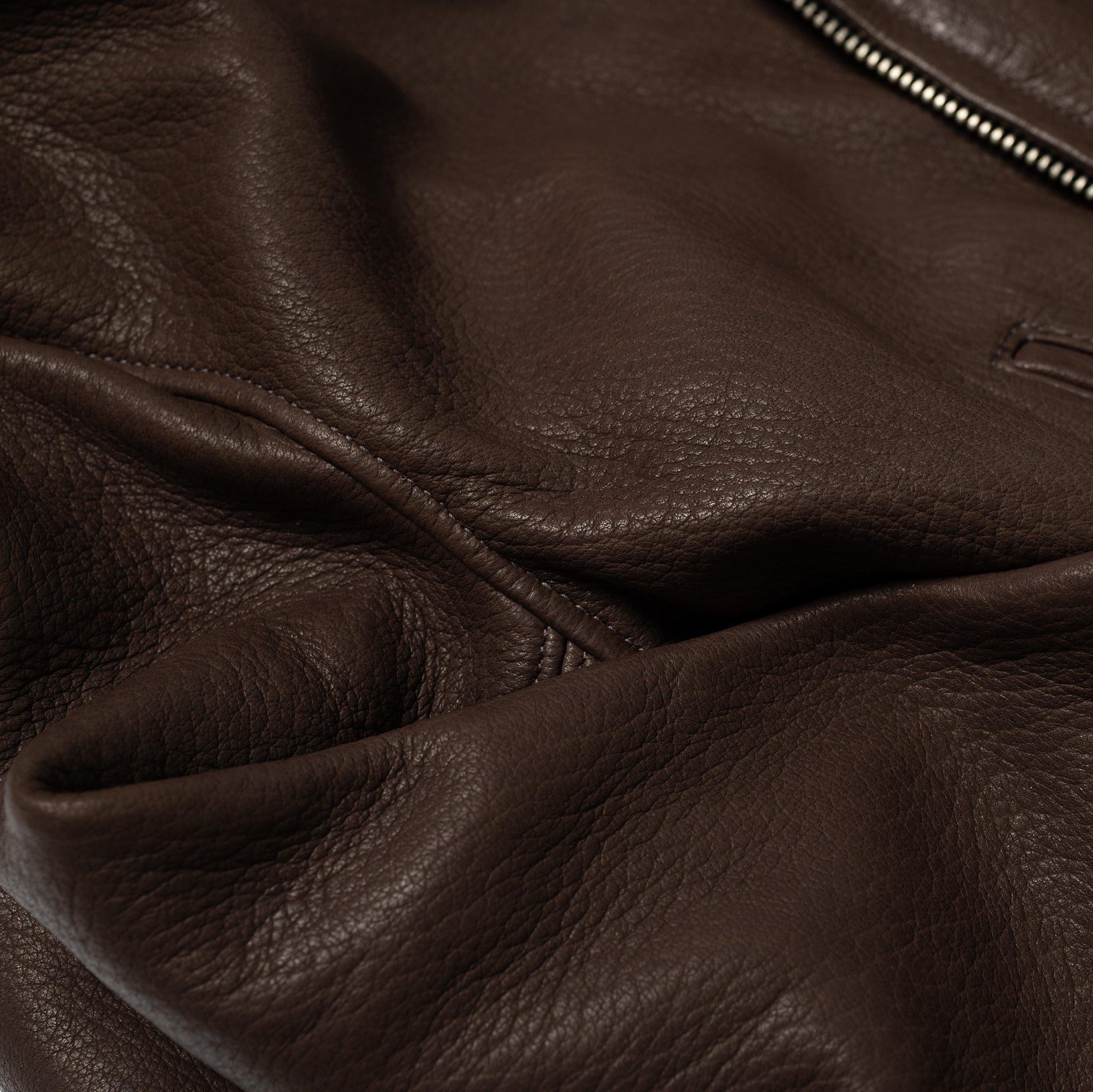 The Real McCoy's 30s Sports Jacket / Freeman Deerskin Brown-Leather Jacket-Clutch Cafe