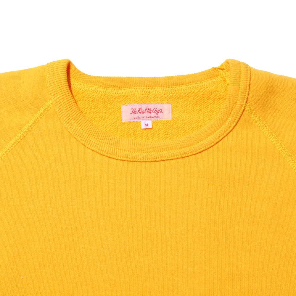 The Real McCoy's 9.oz Loopwheel Raglan Sleeve Sweatshirt Yellow-Sweatshirt-Clutch Cafe