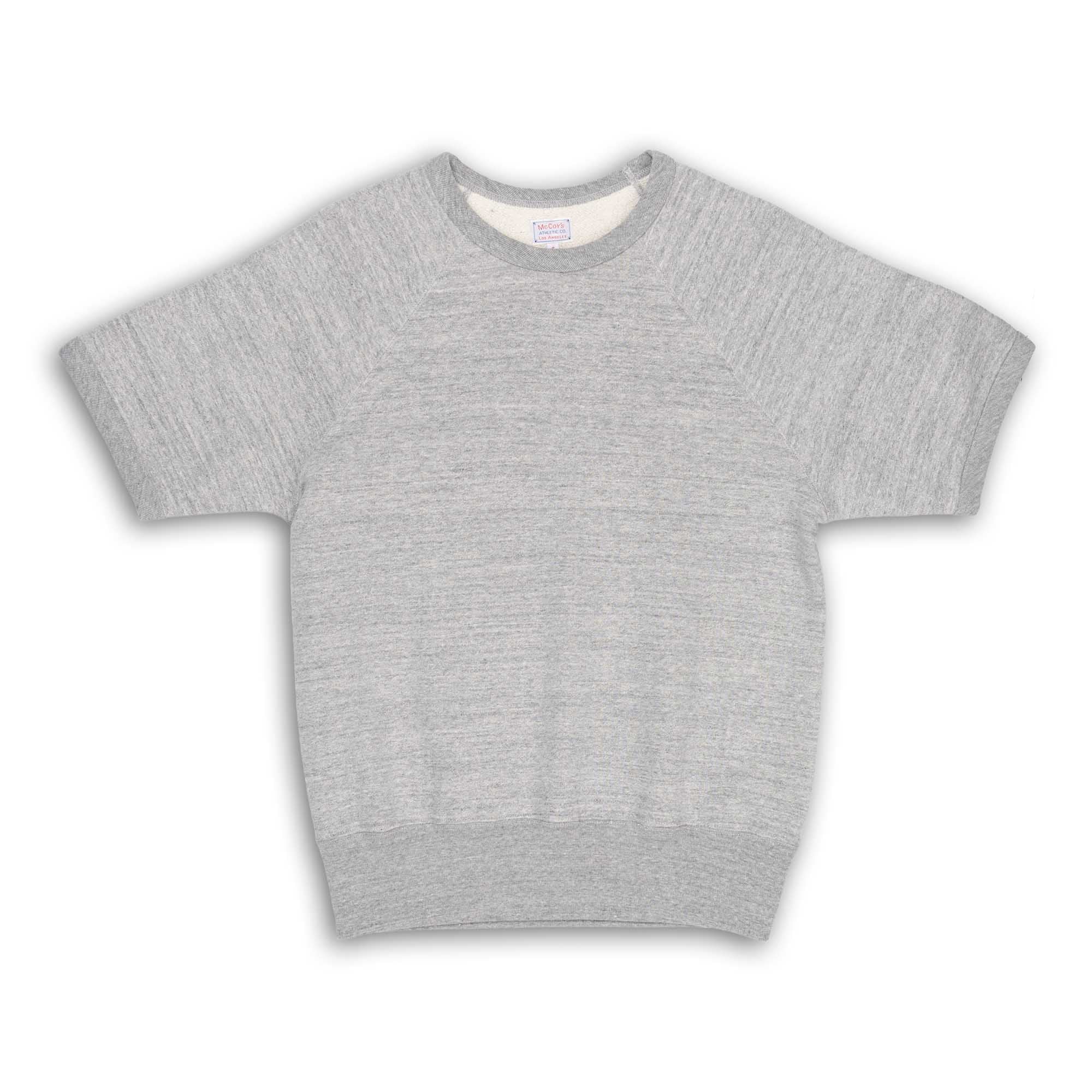 The Real McCoy's 9.oz Loopwheel S/S Sweatshirt Grey-Sweatshirt-Clutch Cafe
