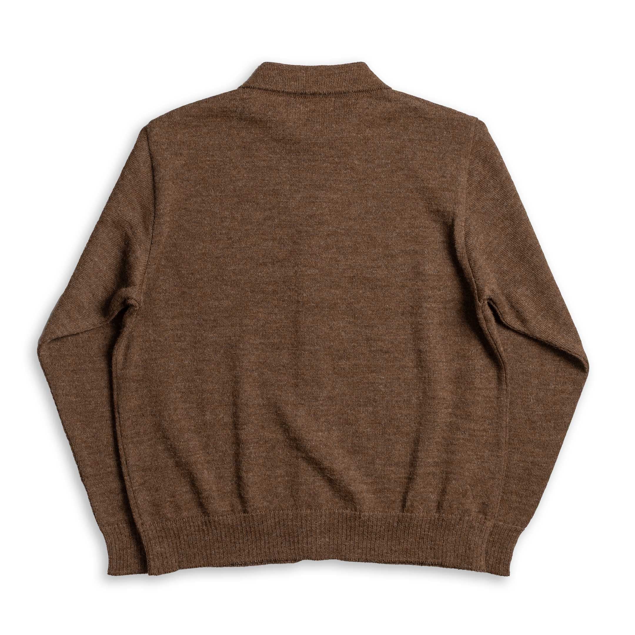 The Real McCoy's Alpaca Wool Collar Knit Cardigan Brown-Cardigan-Clutch Cafe