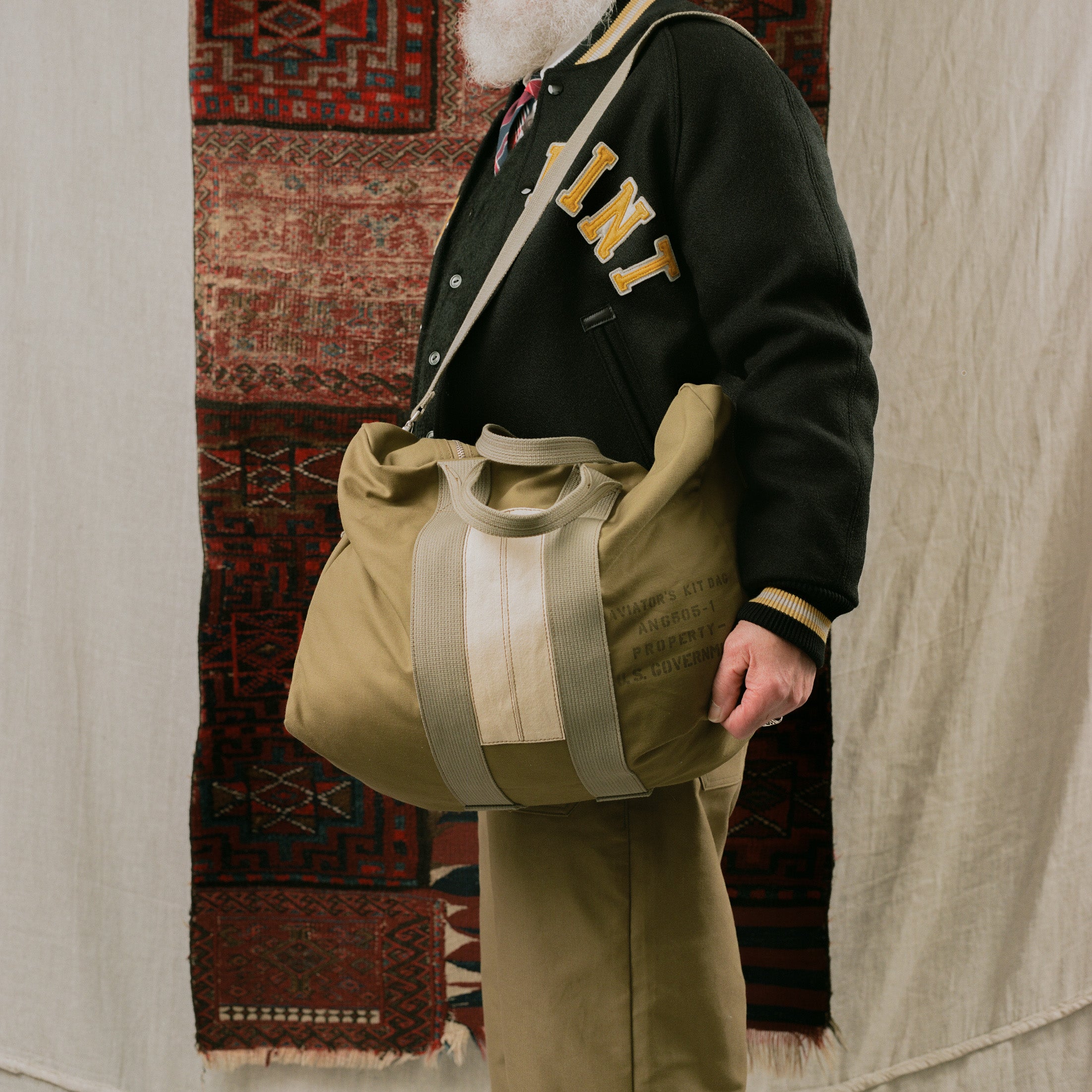 The Real McCoy's Aviator's Kit Bag 6505-1 Khaki-Bag-Clutch Cafe