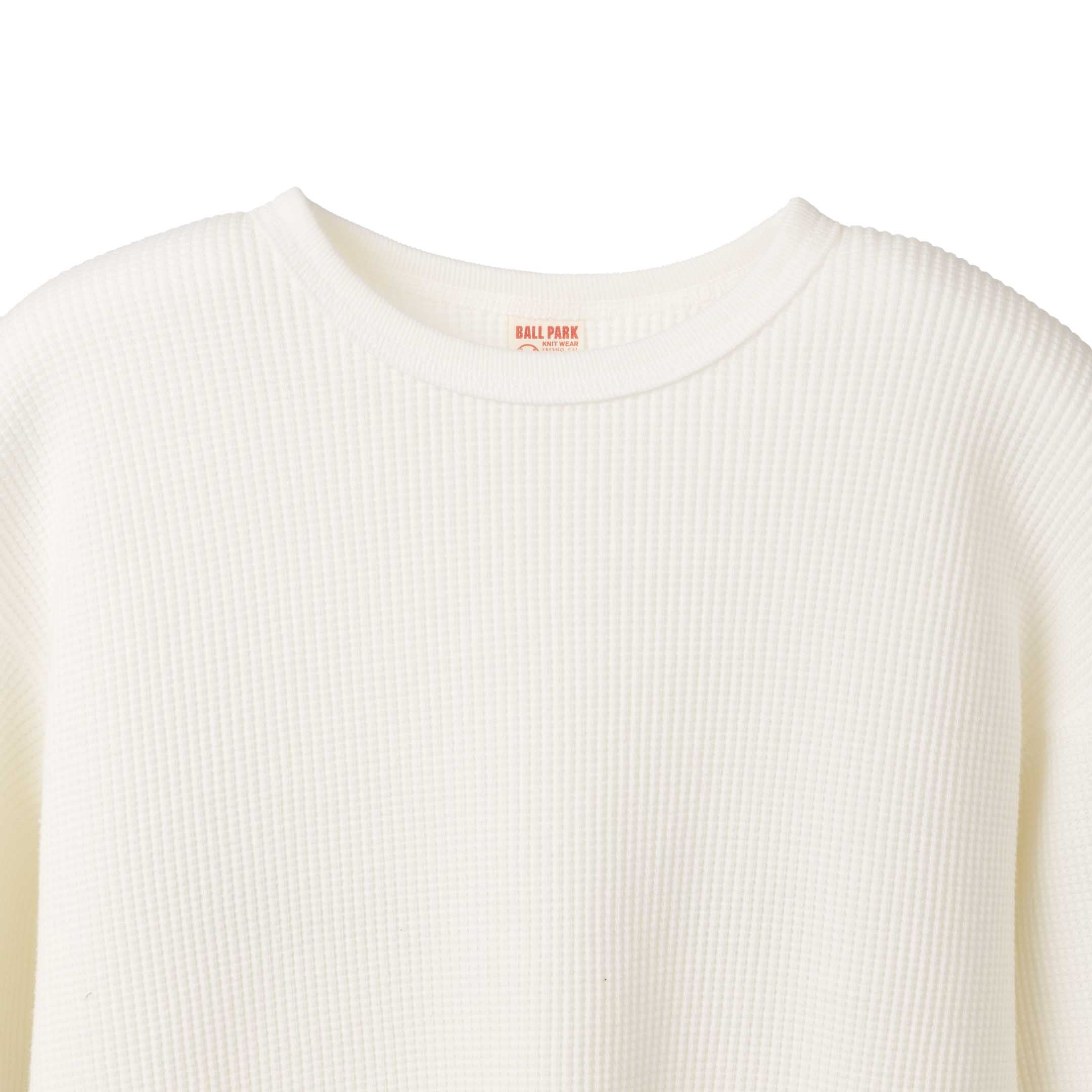 The Real McCoy's Ballpark Waffle Thermal Shirt White-Top-Clutch Cafe
