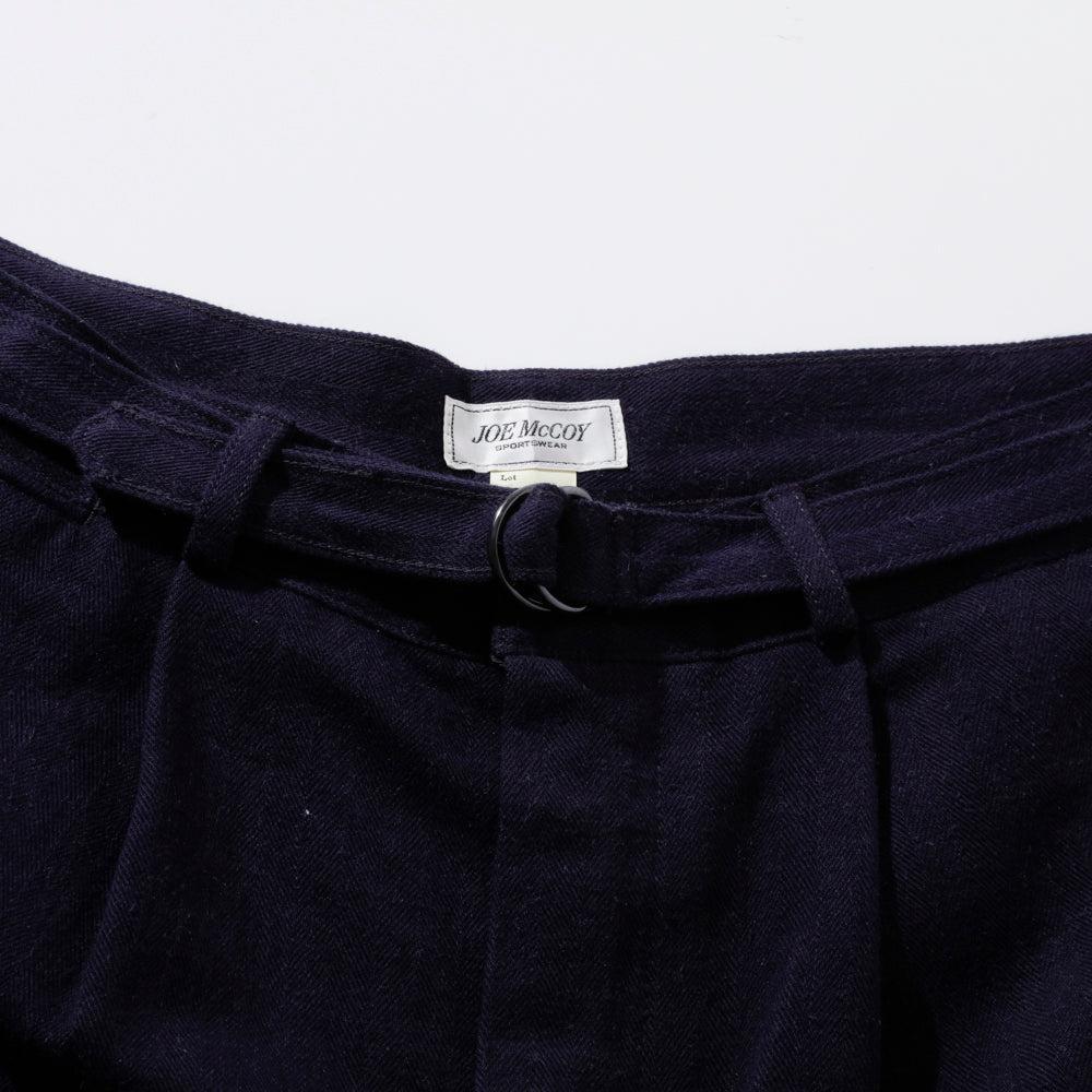 The Real McCoy's Belted Shorts / Cotton-Hemp Navy-Shorts-Clutch Cafe