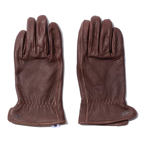 The Real McCoy's Buco Deerskin Leather Gloves Brown-Gloves-Clutch Cafe