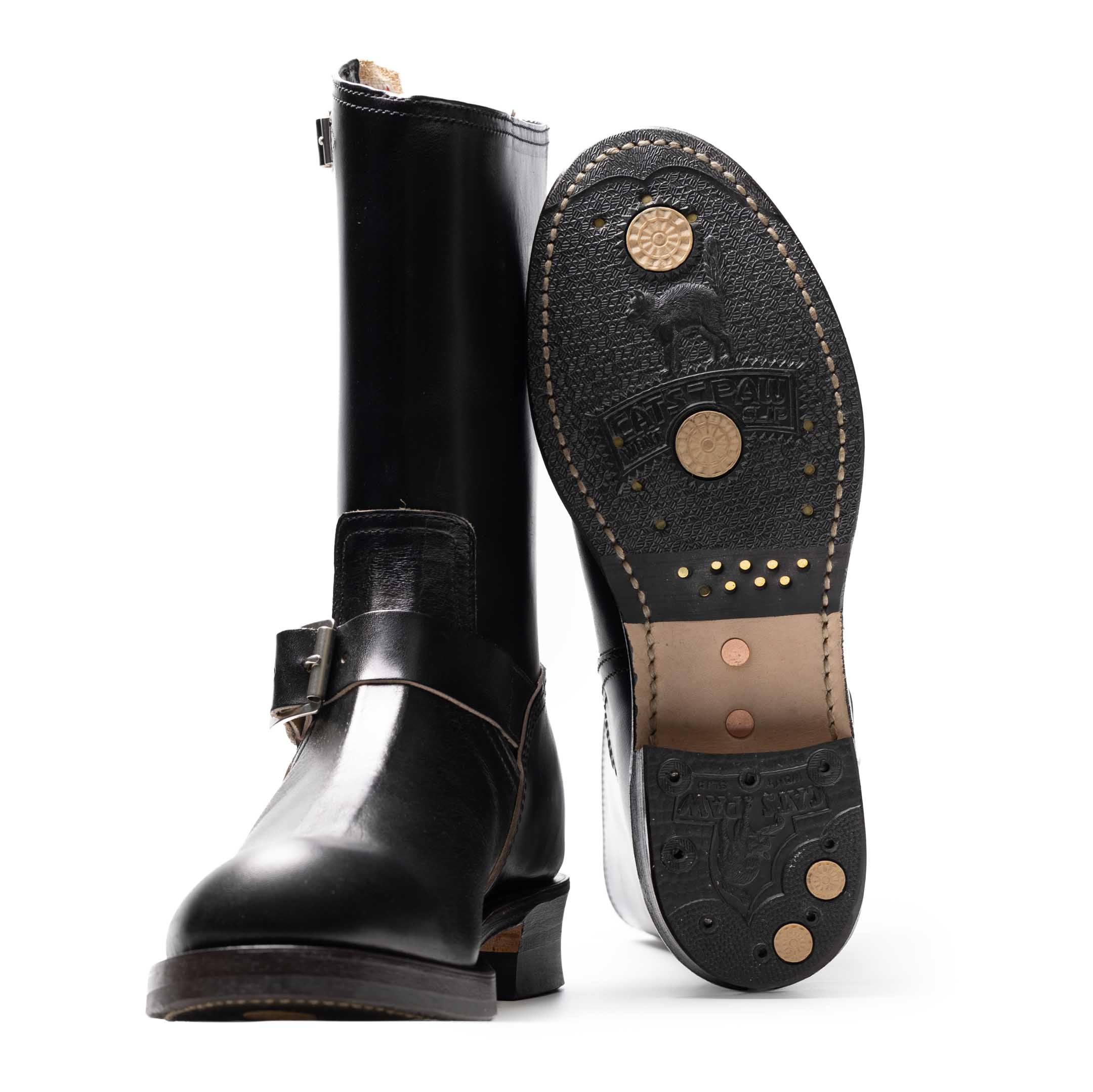 The Real McCoy's Buco Engineer Boots Buttock Black-Boots-Clutch Cafe