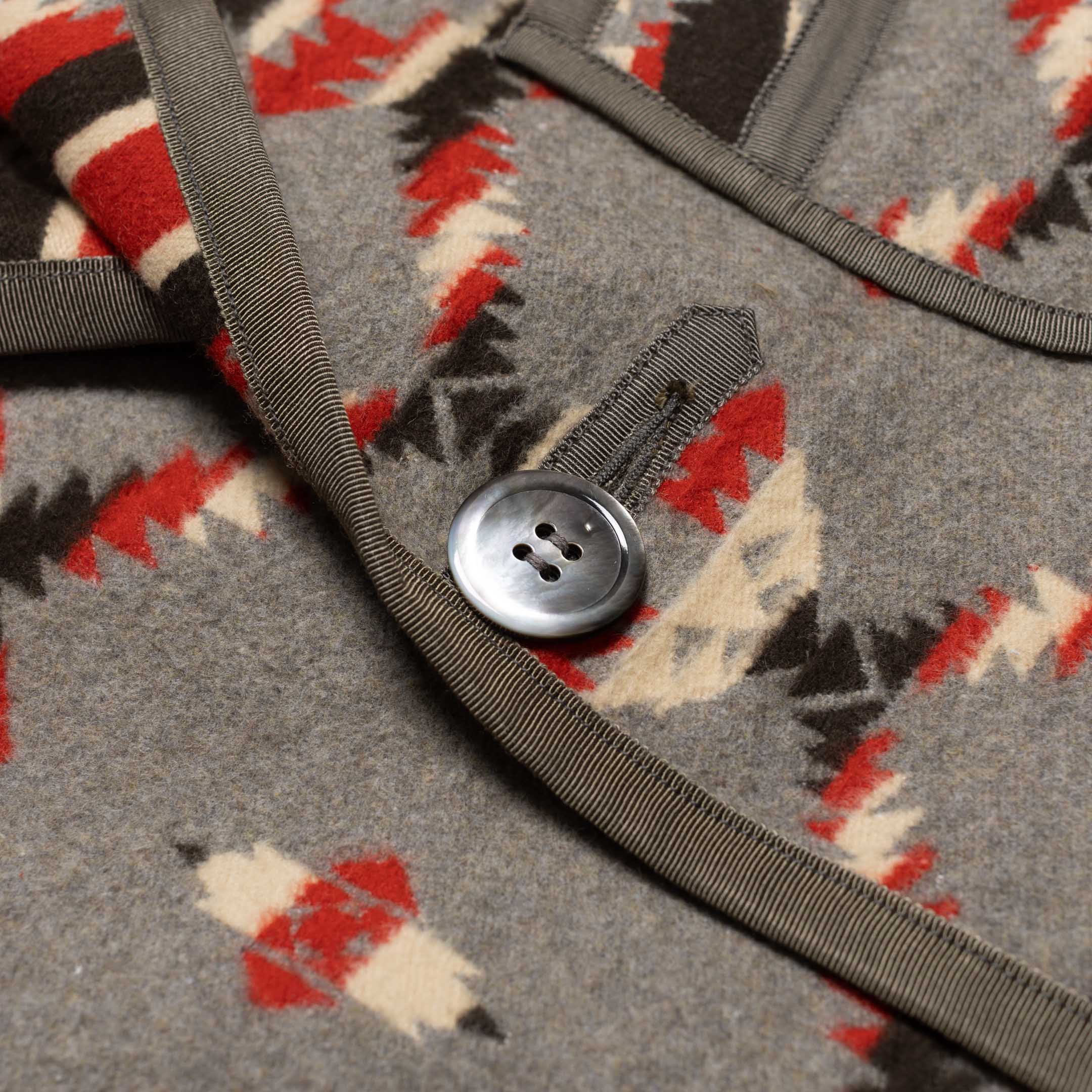 The Real McCoy's Cotton Jacquard Robe Grey-Robe-Clutch Cafe