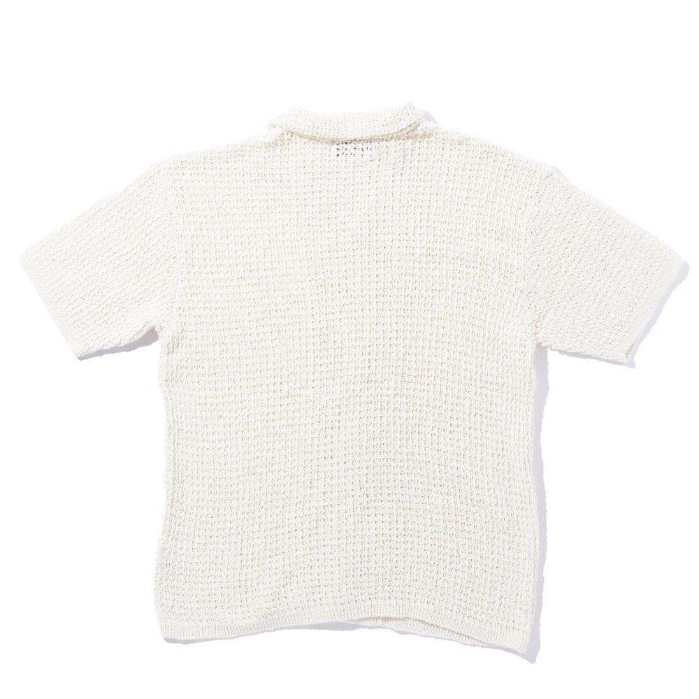 The Real McCoy's Cotton Knitted Button Up Shirt Milk-Shirt-Clutch Cafe