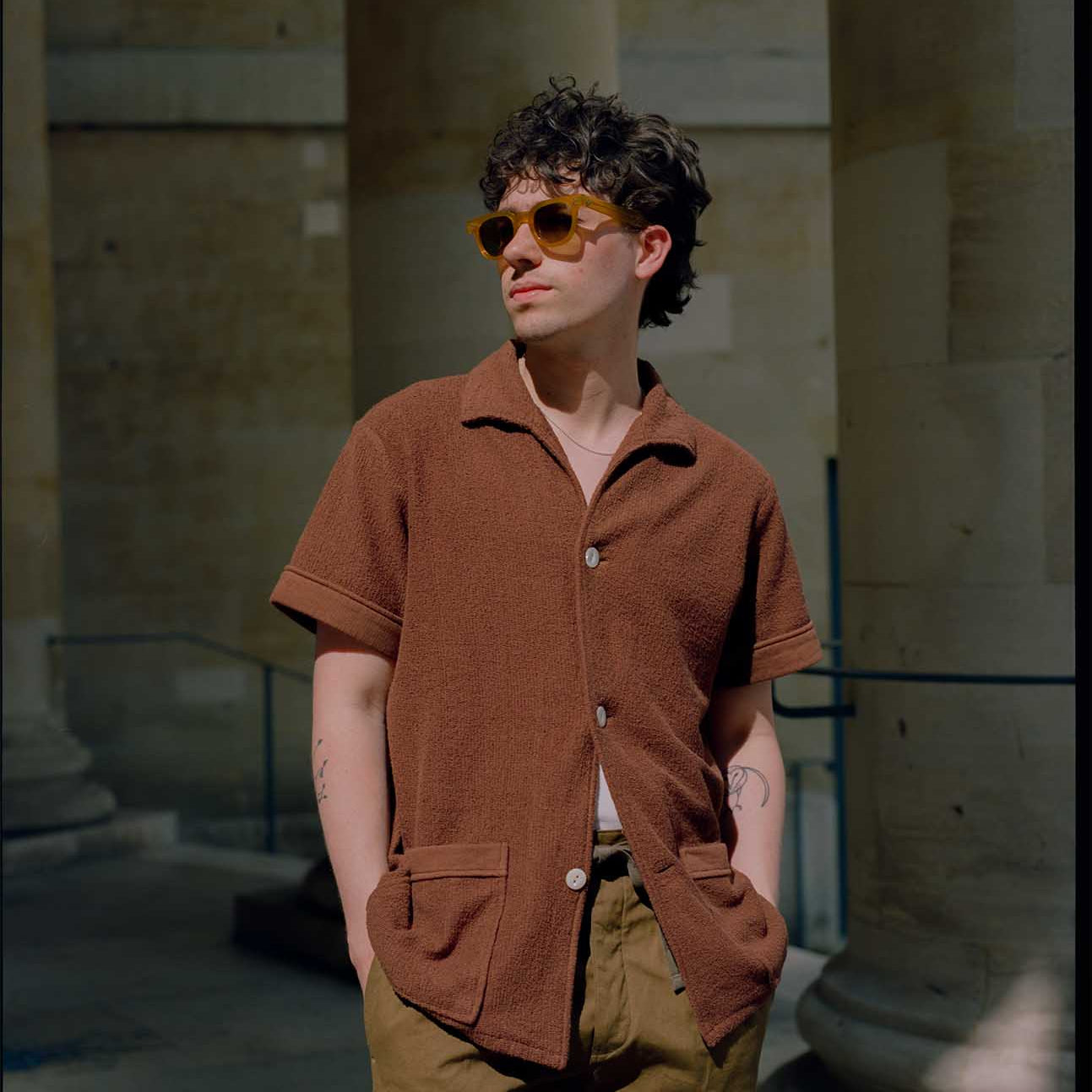 The Real McCoy's Cotton Pile Beach Shirt Brown-Shirt-Clutch Cafe