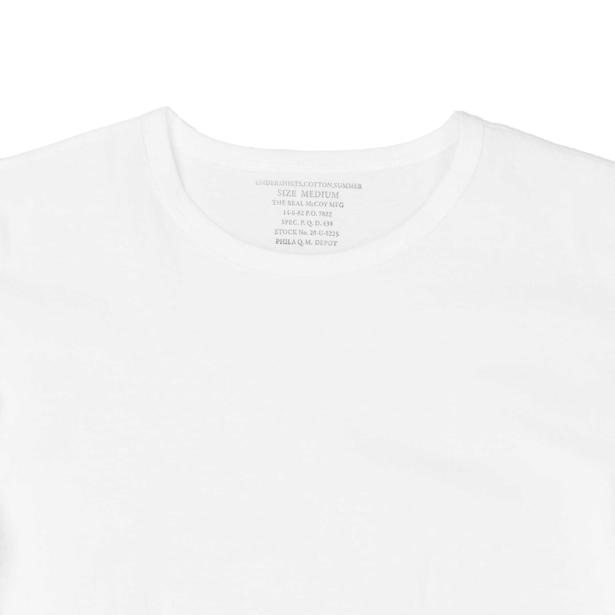 The Real McCoy's Cotton Summer Undershirt White-T-Shirt-Clutch Cafe